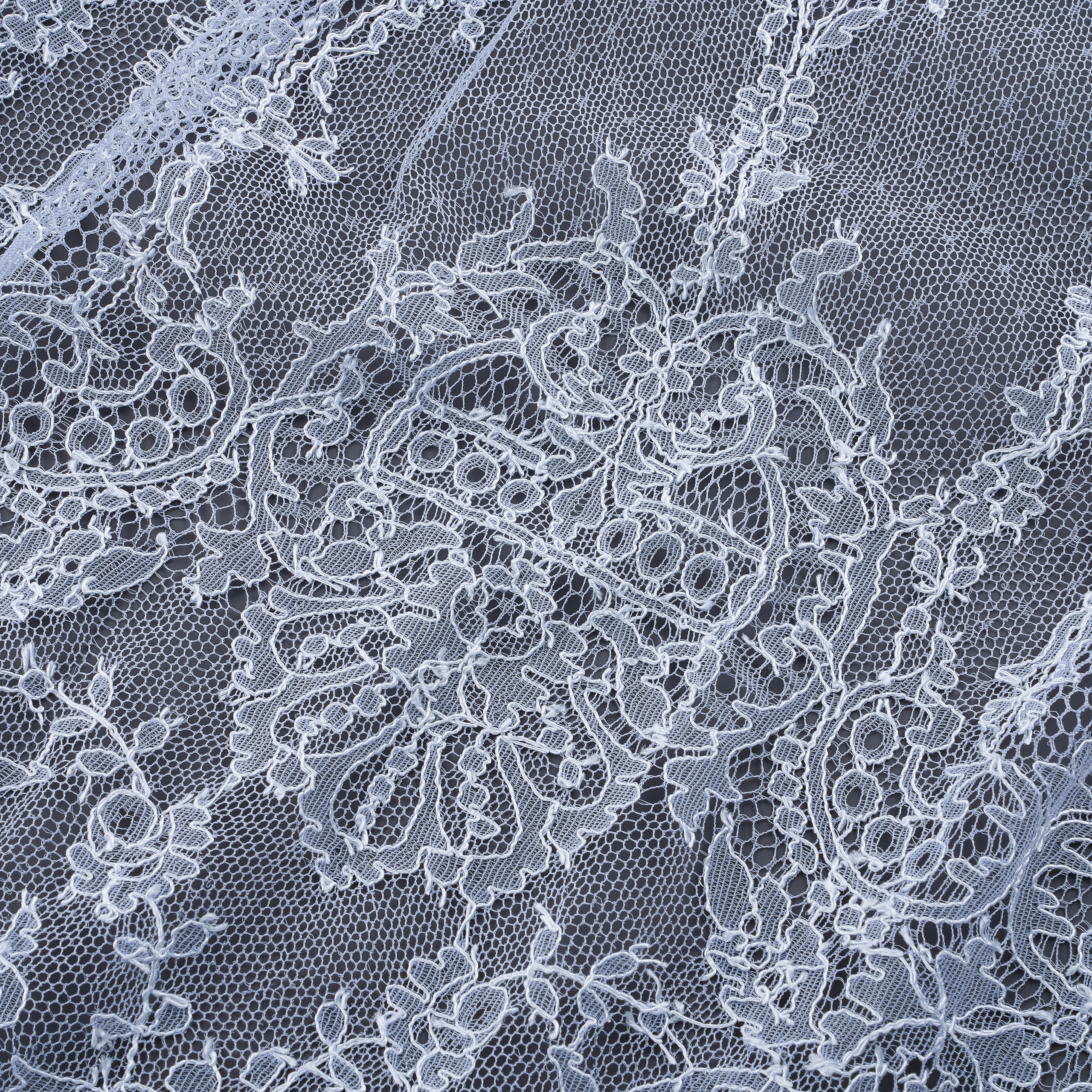 SOPHIE HALLETTE - FRANCE -  МТА403 - КРУЖЕВО ШАНТИЛЬИ - ШИРИНА 1,15 - ГОЛУБОЙ - SOLD OUT