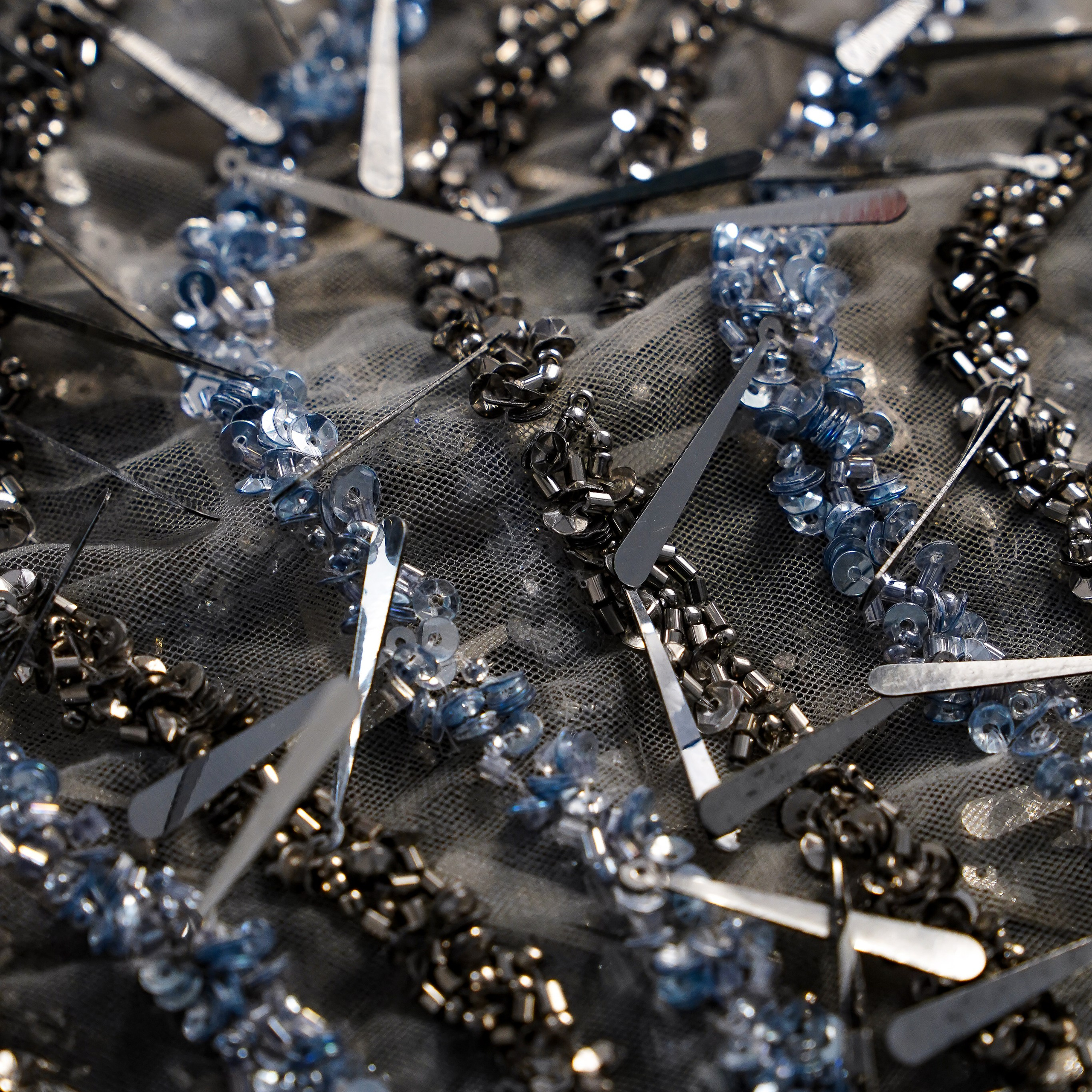 ZUHAIR MURAD - LEBANON -  ТК225 - ШИРИНА 1,5 - СЕРО/ГОЛУБОЙ - 2,5