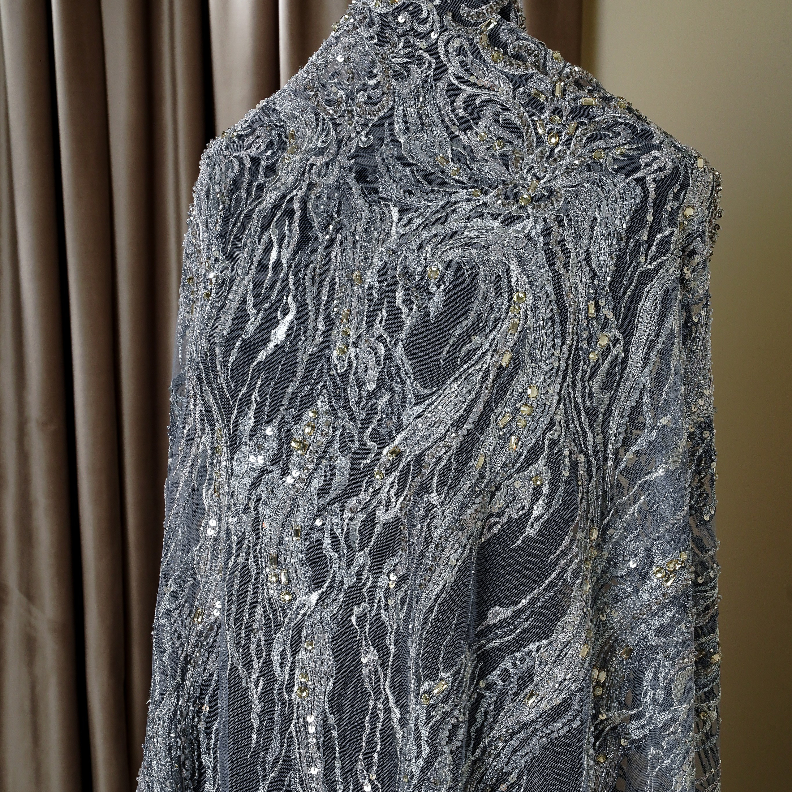 ELIE SAAB - LEBANON - Т40 - ШИРИНА 1,5 - СЕРО/ГОЛУБОЙ - 1,5 - 25000