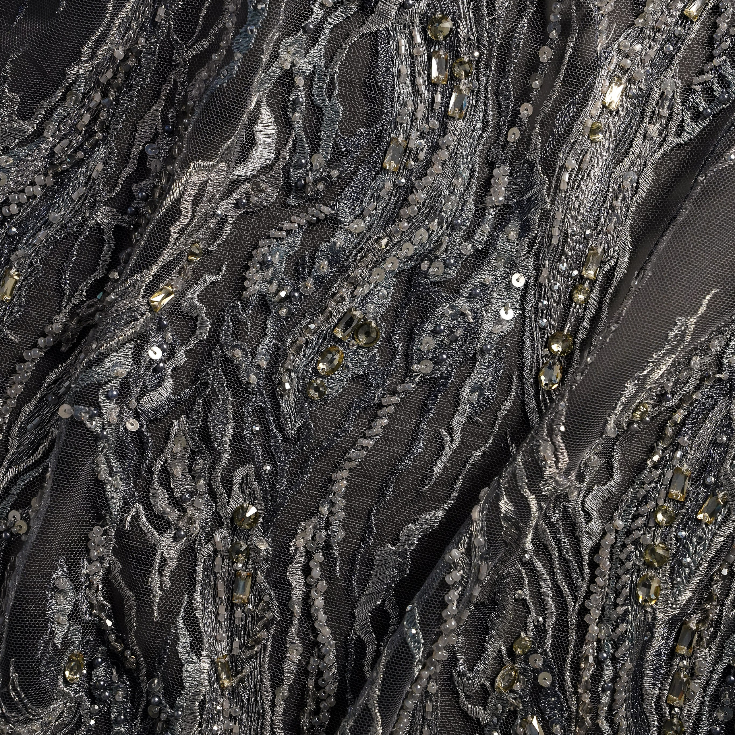  ELIE SAAB - LEBANON -Т40 - ШИРИНА 1,5 - СЕРО/ГОЛУБОЙ - 1,5