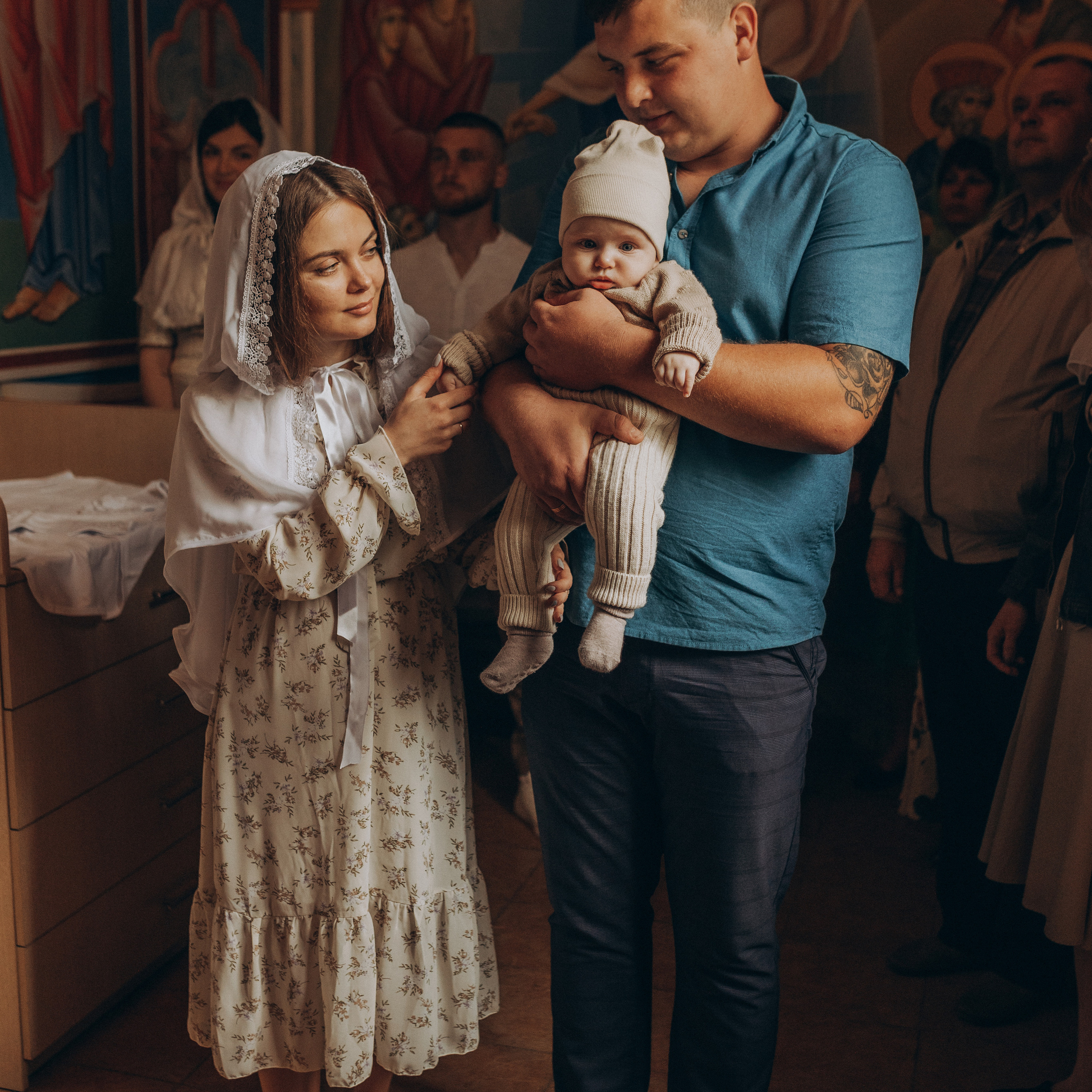 Крещение Ванюши. Фотограф Катя Курк семейная lifestyle фотография