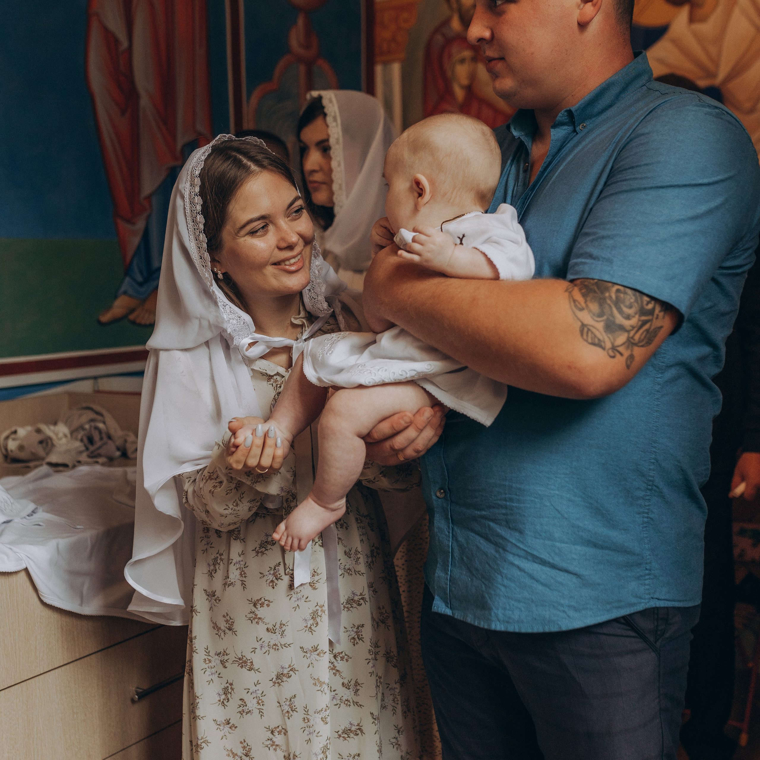 Крещение Ванюши. Фотограф Катя Курк семейная lifestyle фотография
