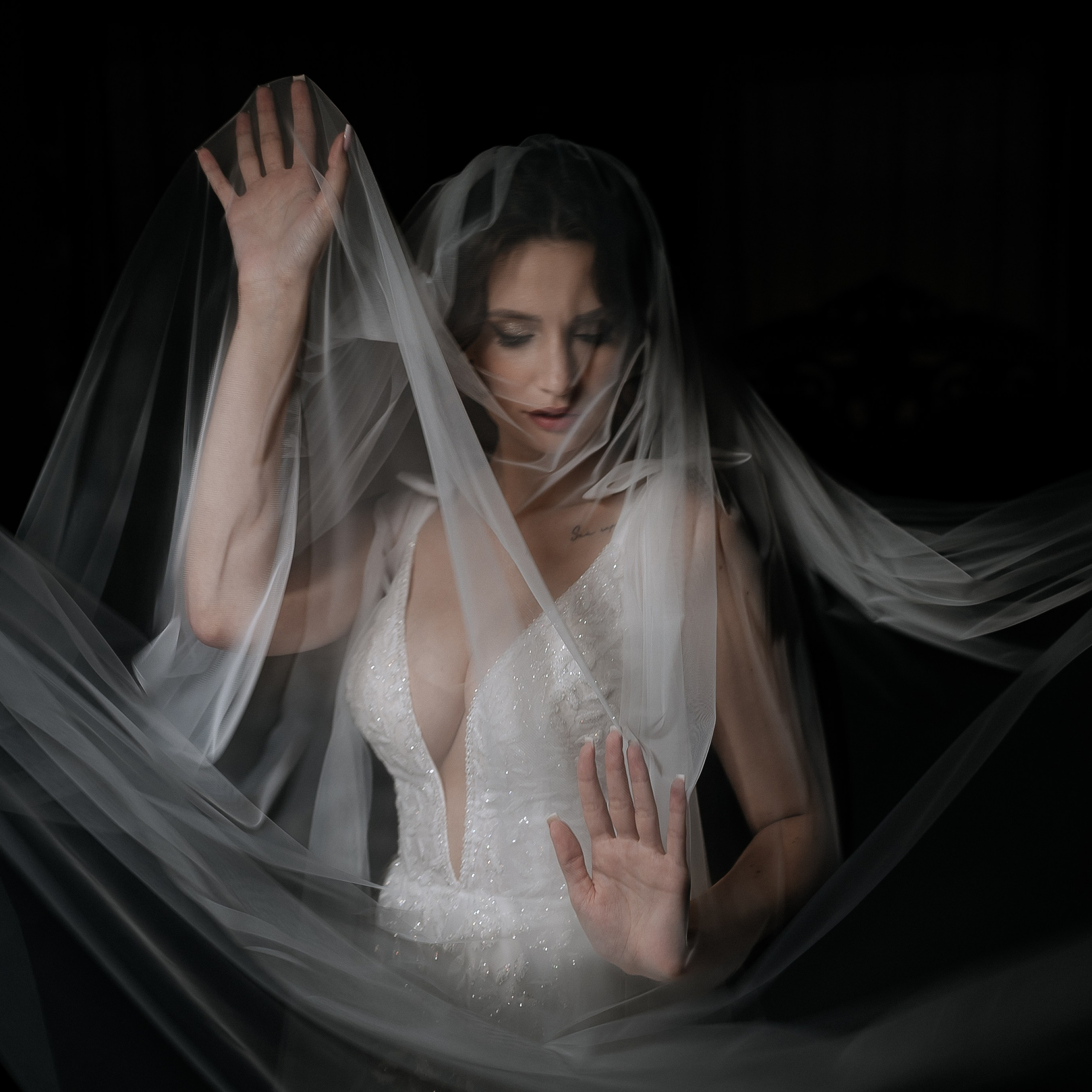 Свадебный портрет невесты Лизы на фотосессии. Свадебный фотограф в Москве.