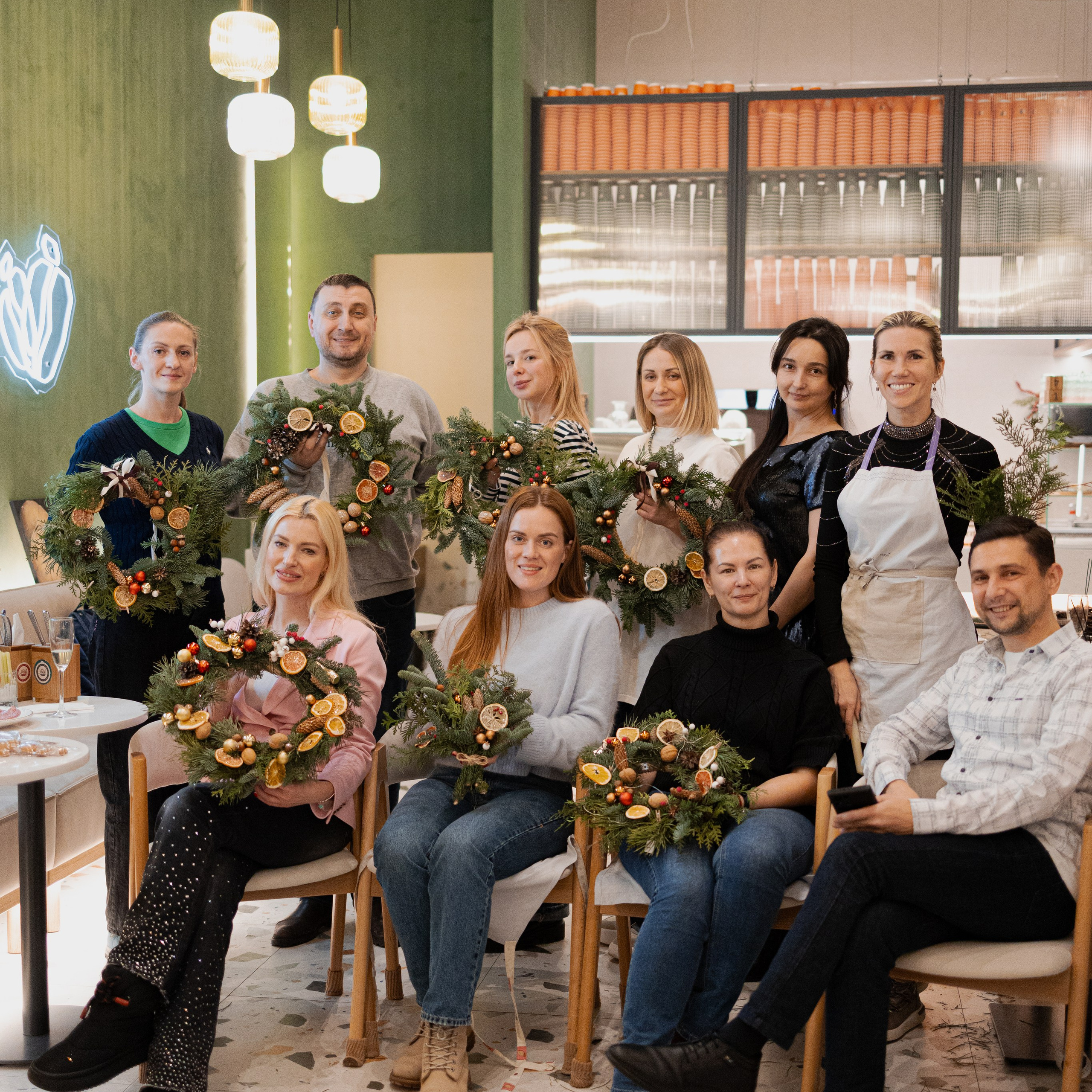 Мк свечи и венок (новогодний корпоратив)