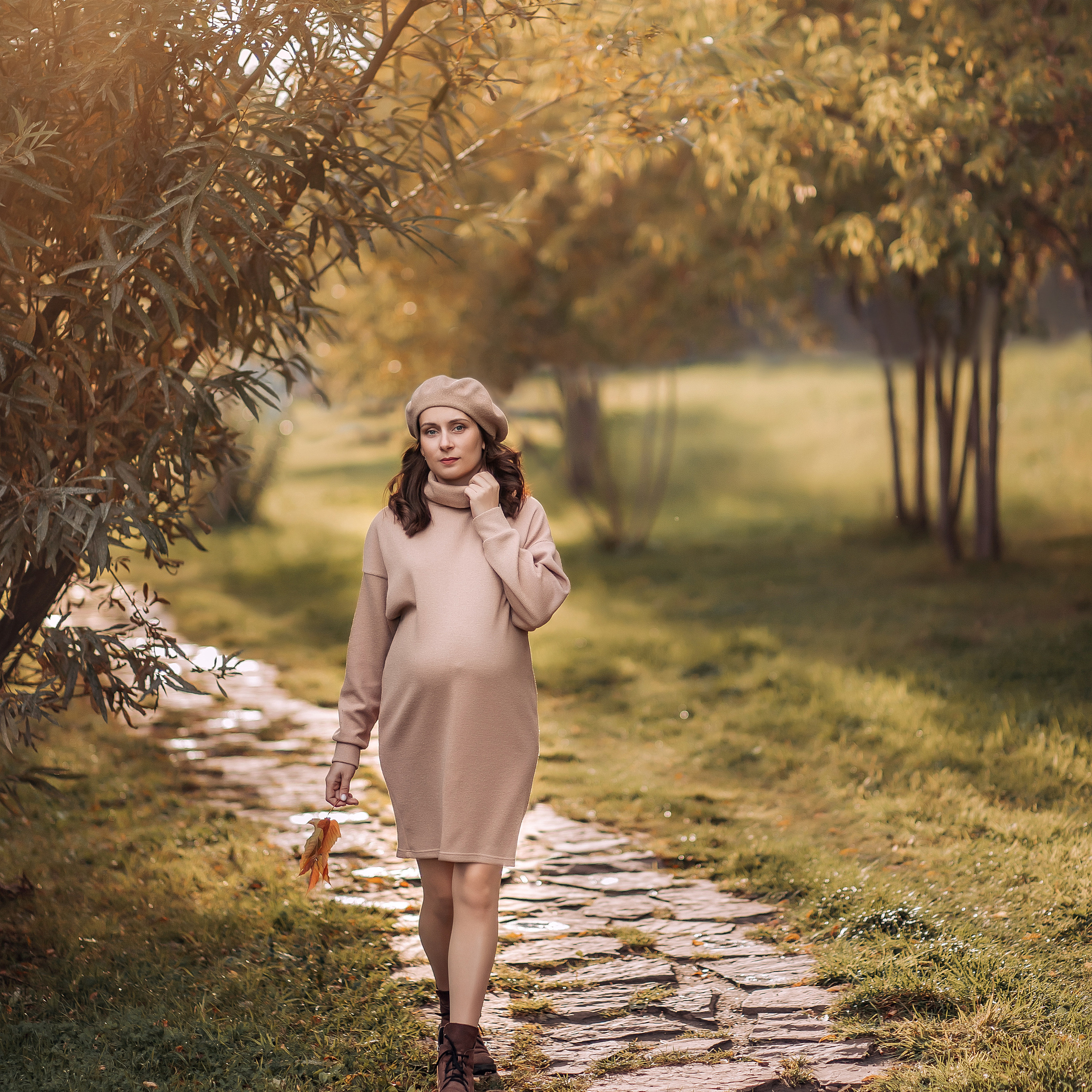 Осенняя набережная — съёмка «В ожидании»