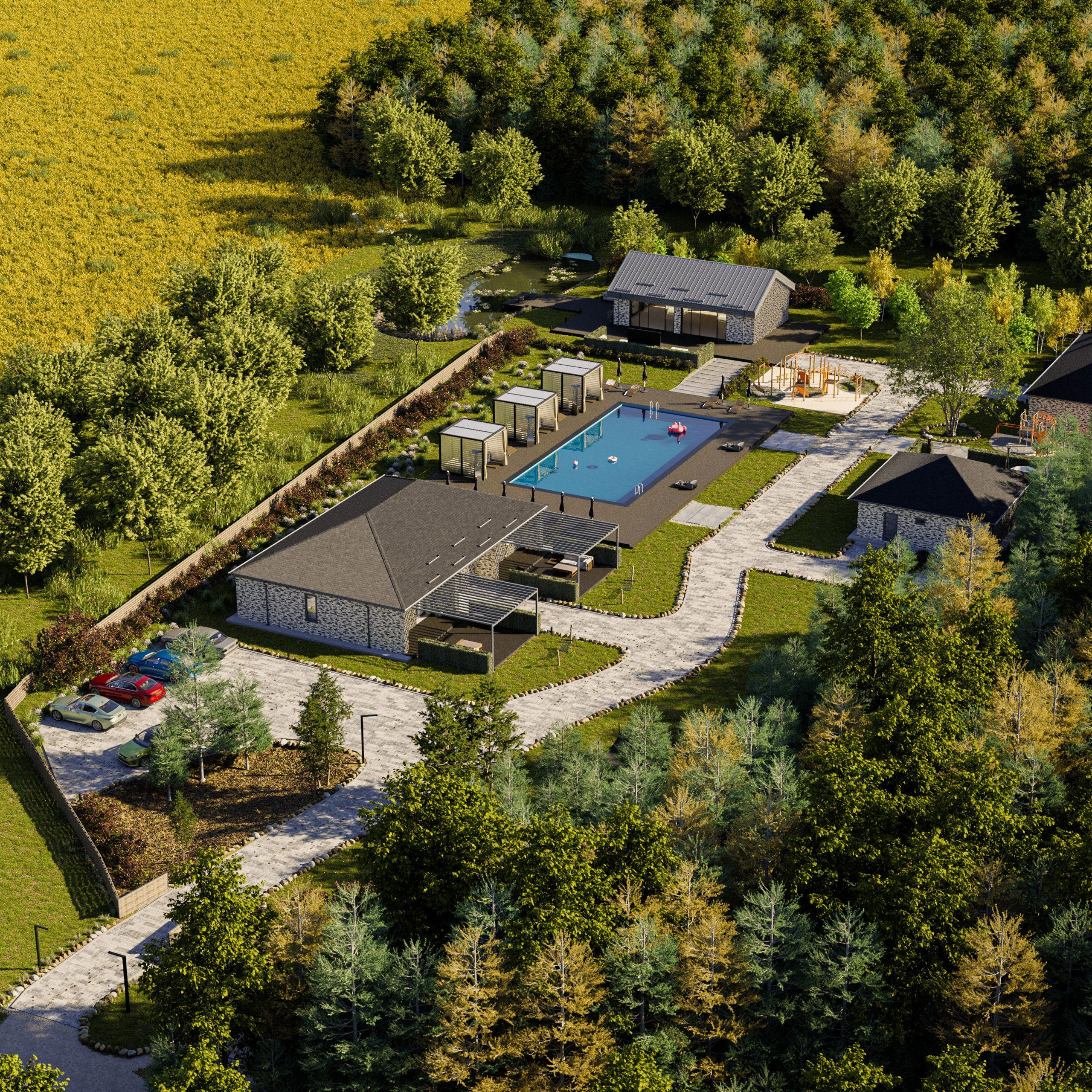 База отдыха «Родники». Съемка недвижимости в Калининграде l Фото l Видео l VR туры l 3D Визуализации