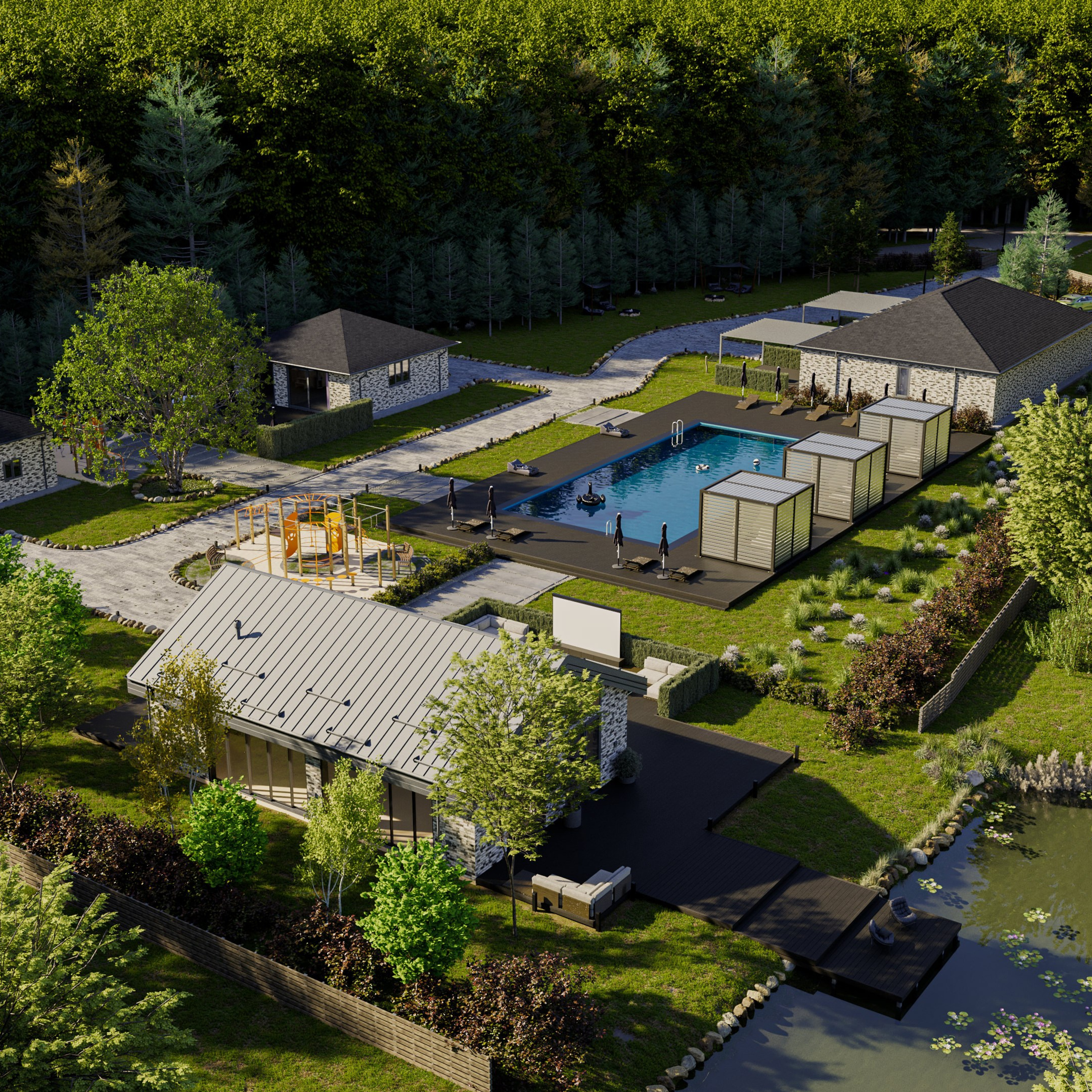 База отдыха «Родники». Съемка недвижимости в Калининграде l Фото l Видео l VR туры l 3D Визуализации