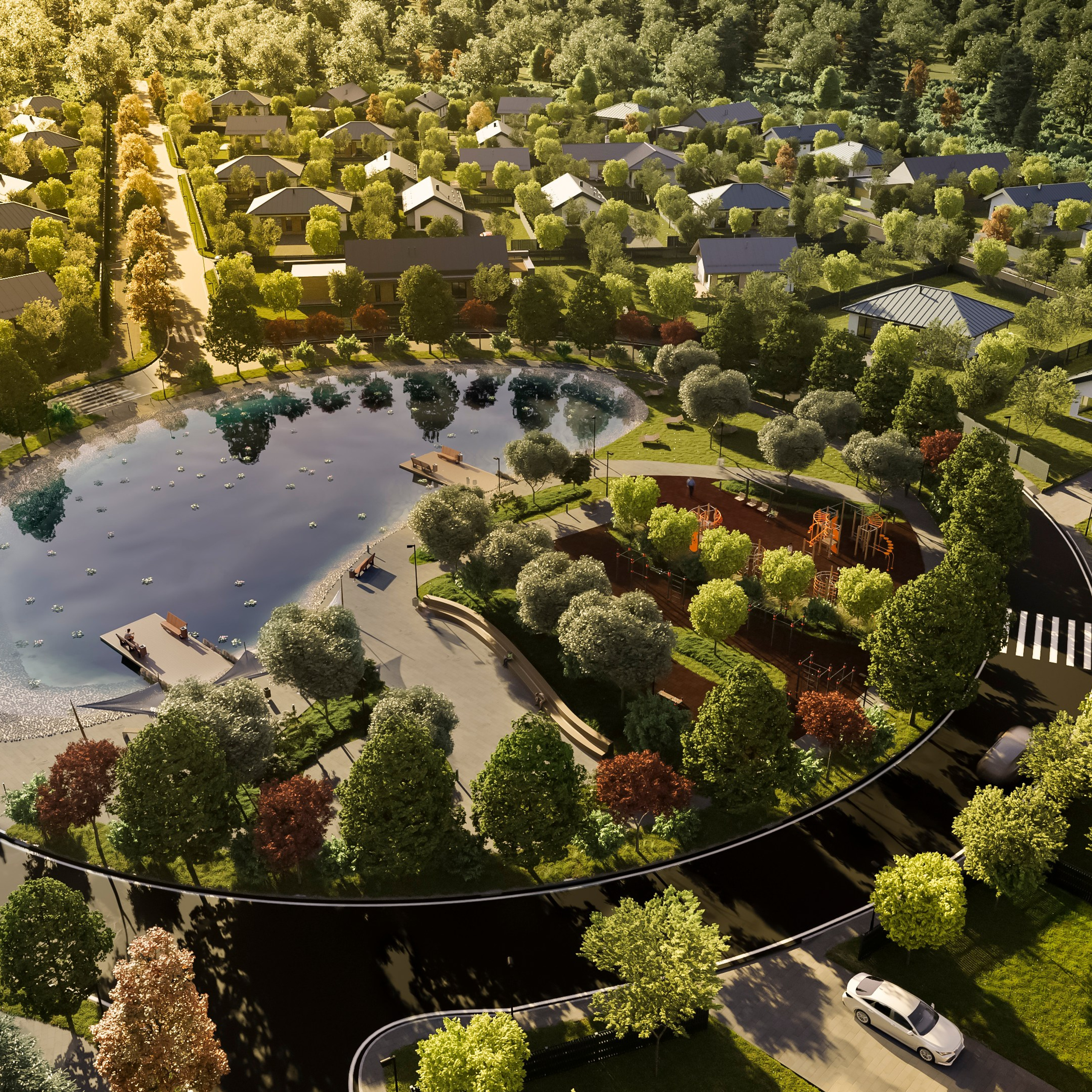 Коттеджный посёлок «Волошино Парк». Съемка недвижимости в Калининграде l Фото l Видео l VR туры l 3D Визуализации