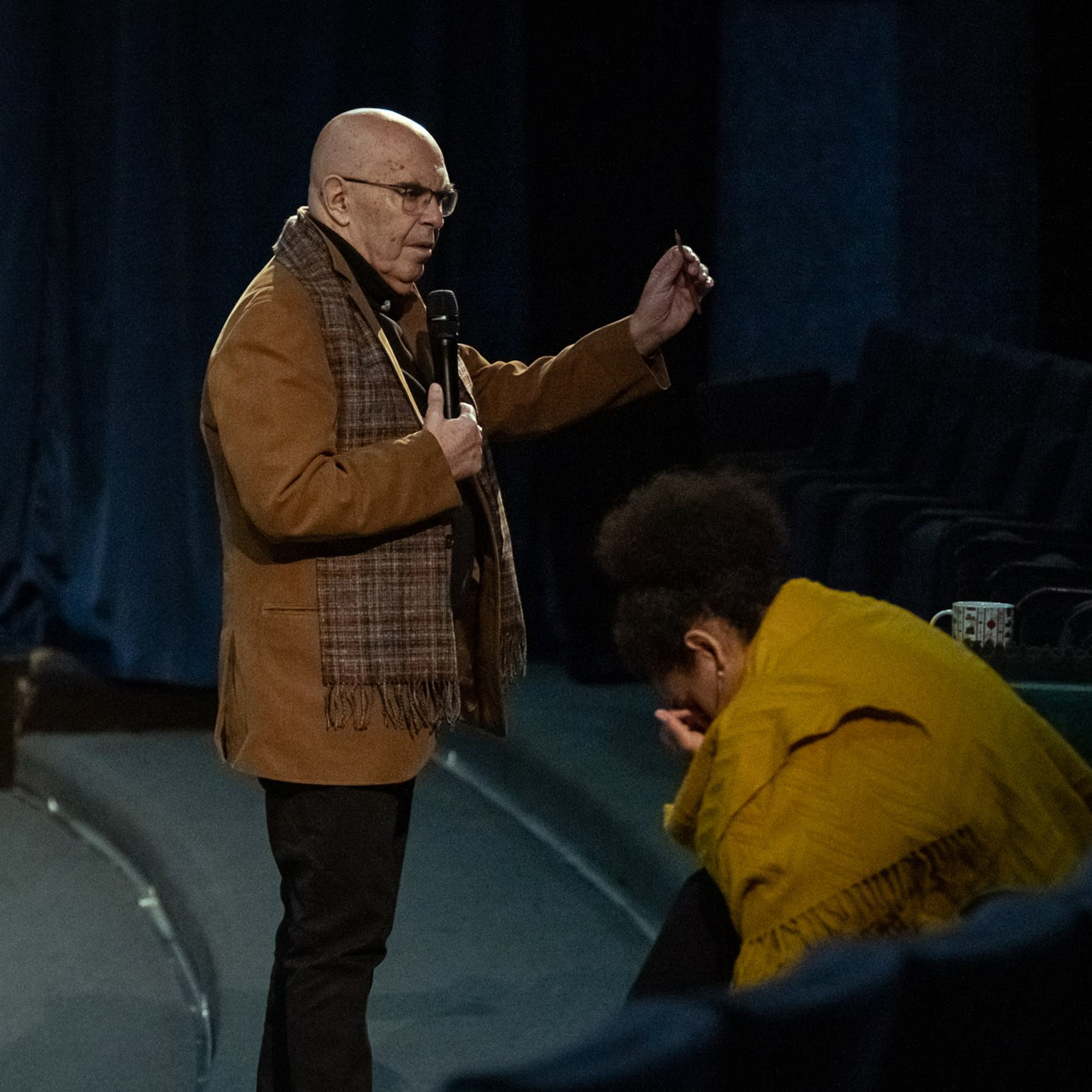 Театр Эрмитаж. Репетиция спектакля «Гамлет. Путь к отцу». Режиссёр Михаил Левитин