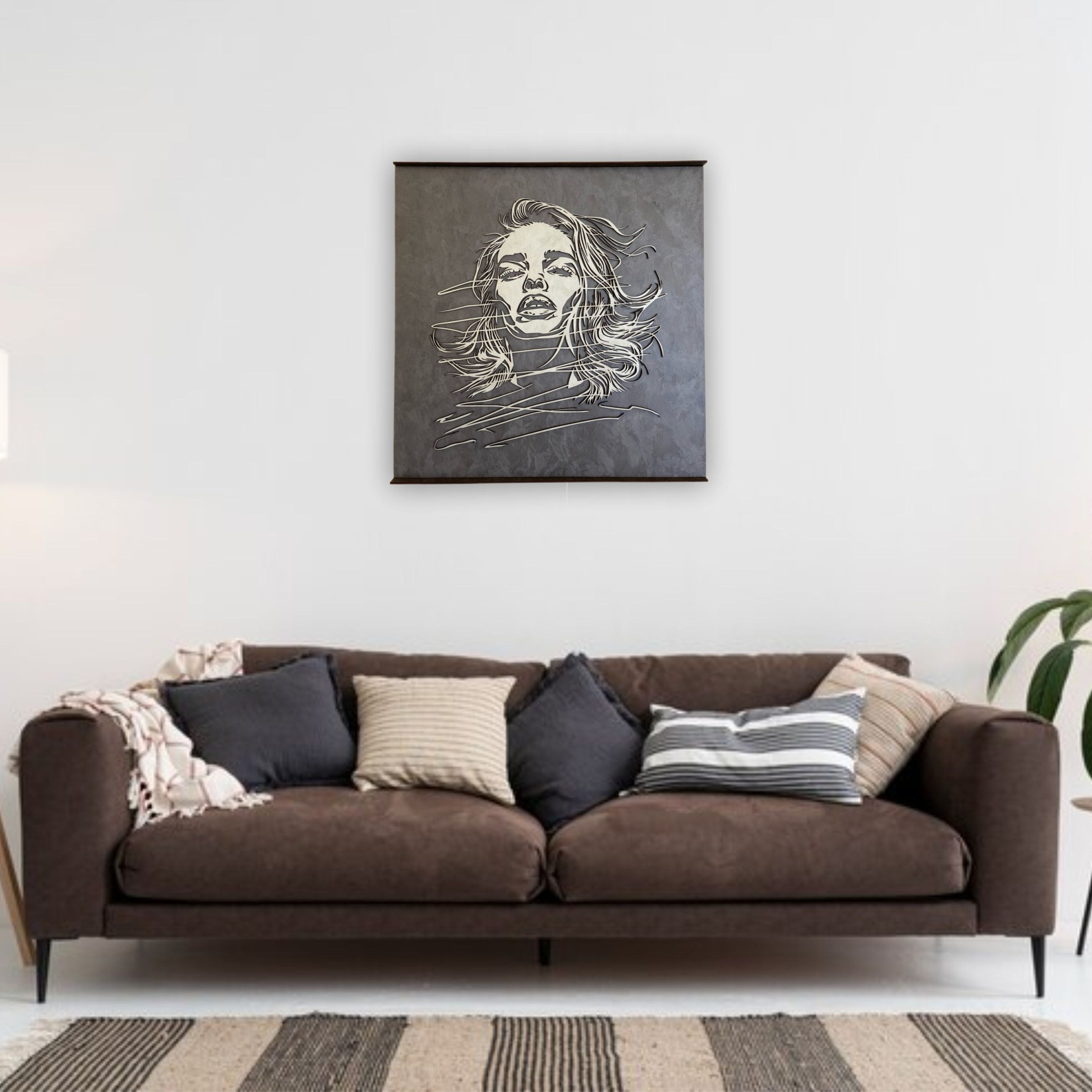 Панно картина на стену Штрихи. Арт-объекты для стен. Авторские картины, панно, часы и портреты по фото