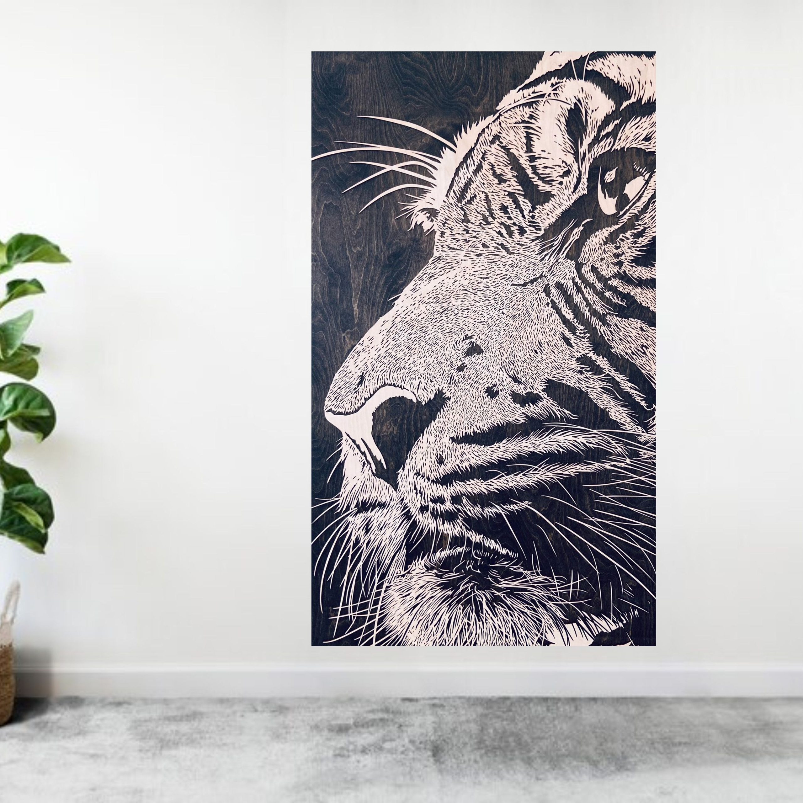 Панно картина на стену Тигр. Арт-объекты для стен. Авторские картины, панно, часы и портреты по фото