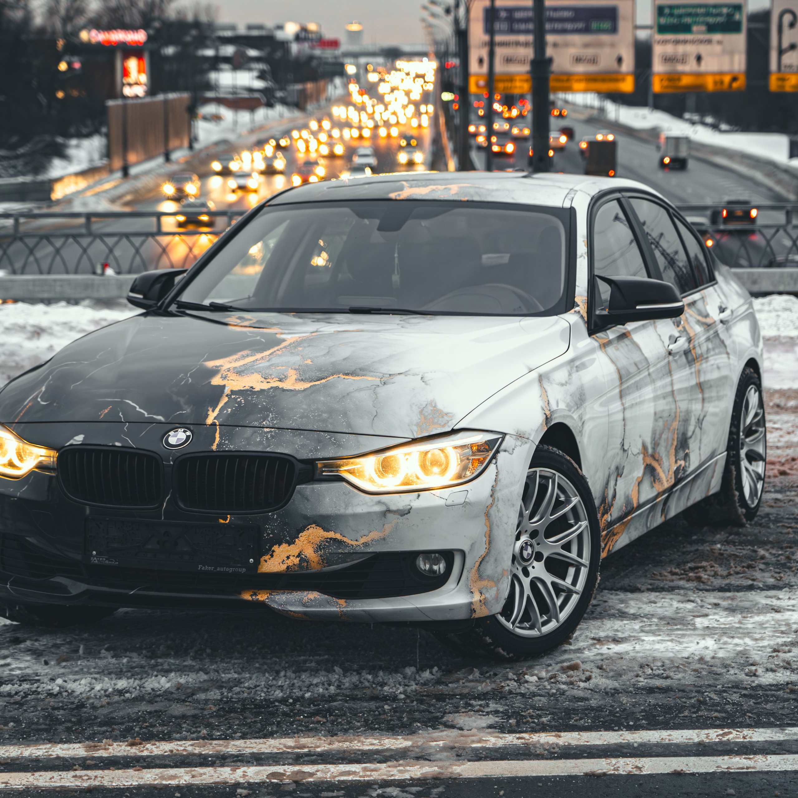 BMW 3 f30 — благородный мрамор