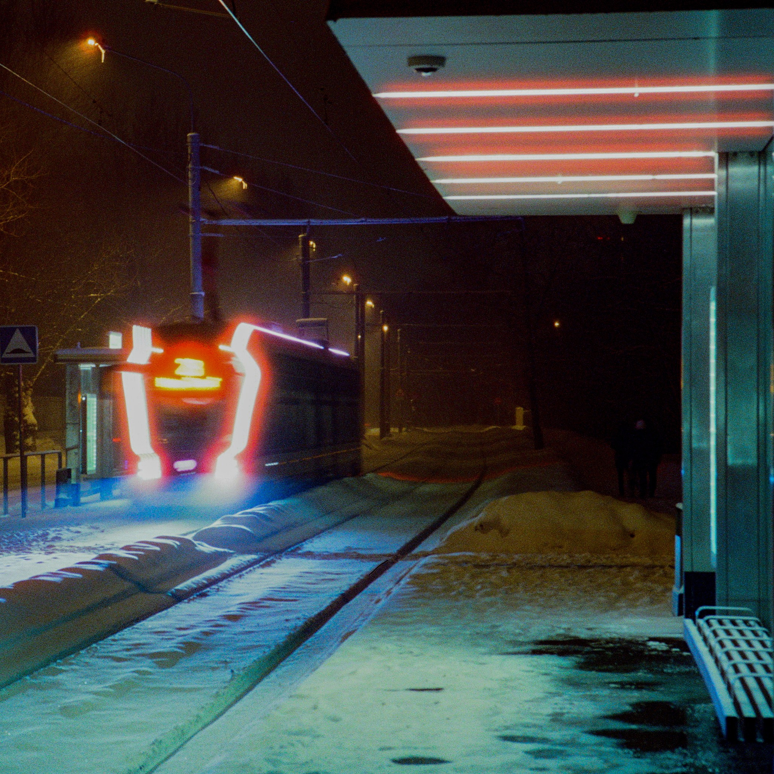 Tram station at Zhivopisnaya Street, 50, Moscow. 2024