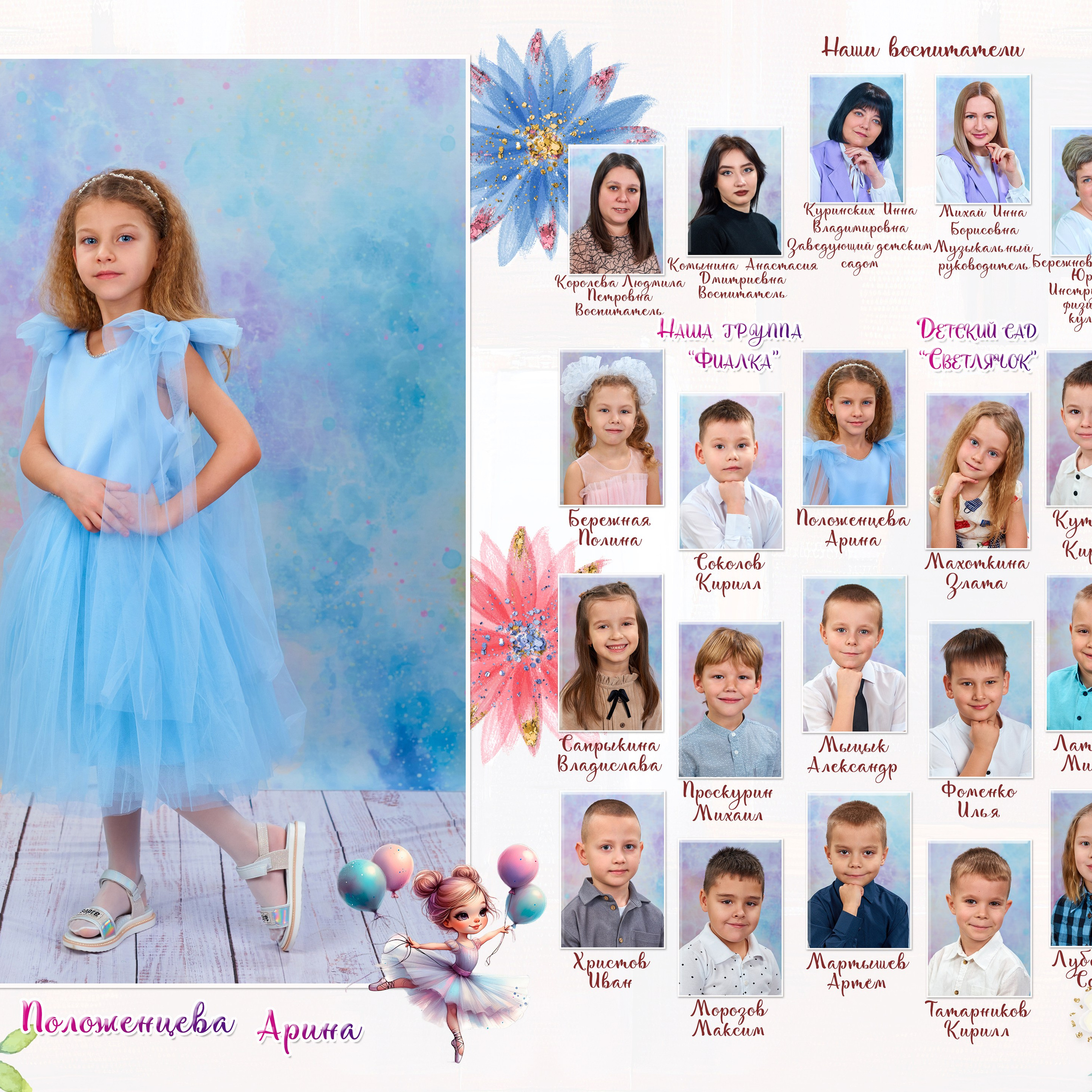 Портретная съёмка. Альбом 1 разворот.