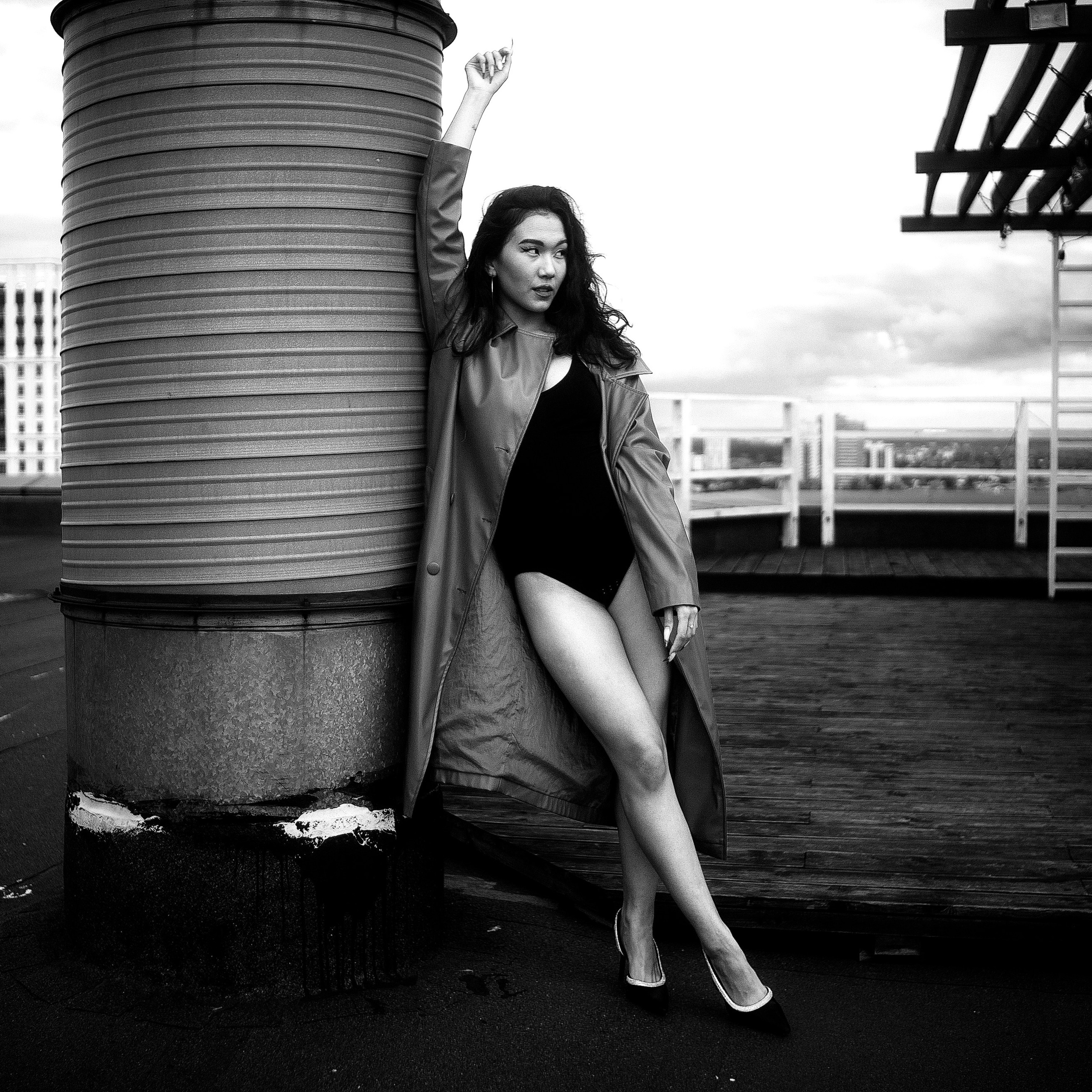 Фотосессия на крыше для Адины в Новосибирске