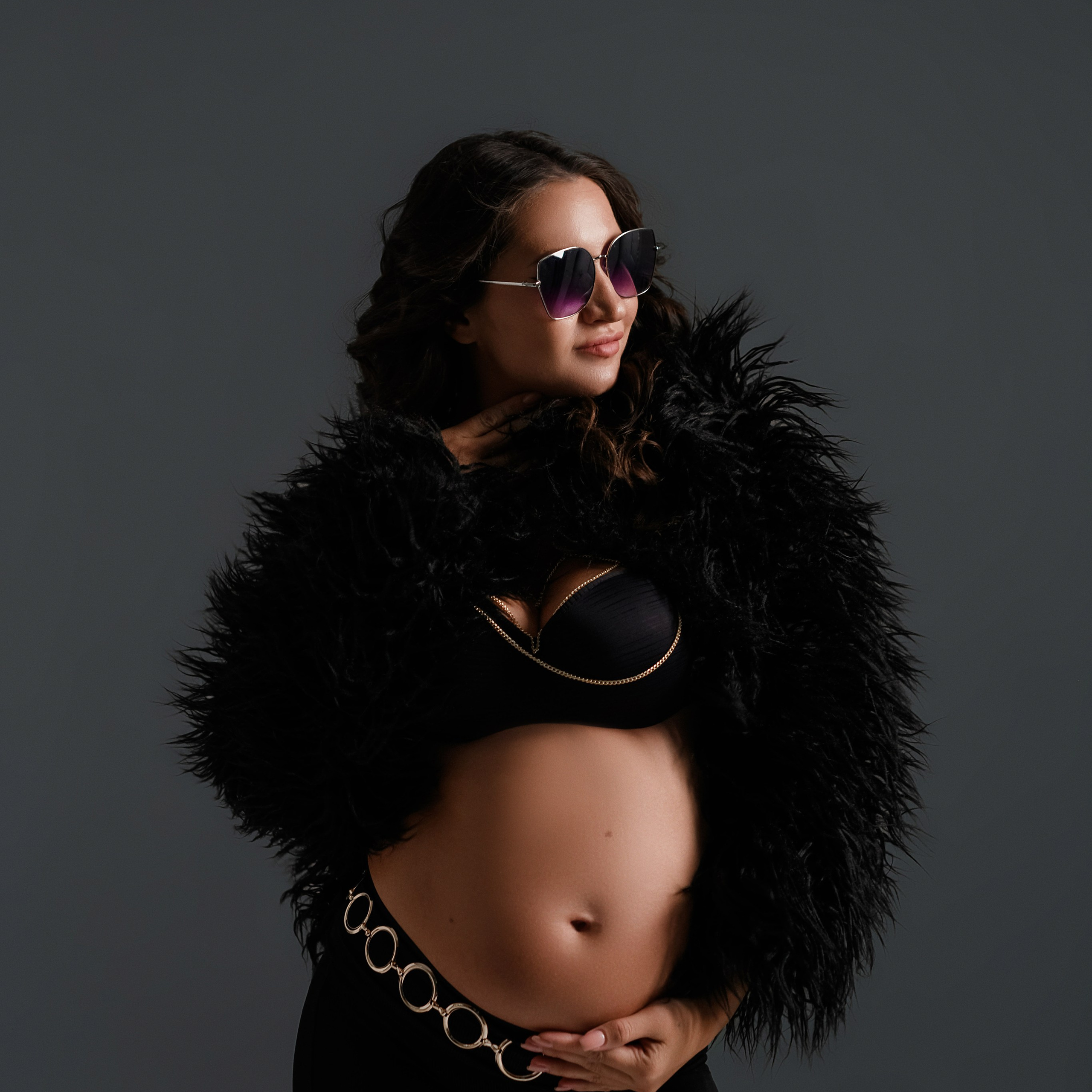 Шуба черная