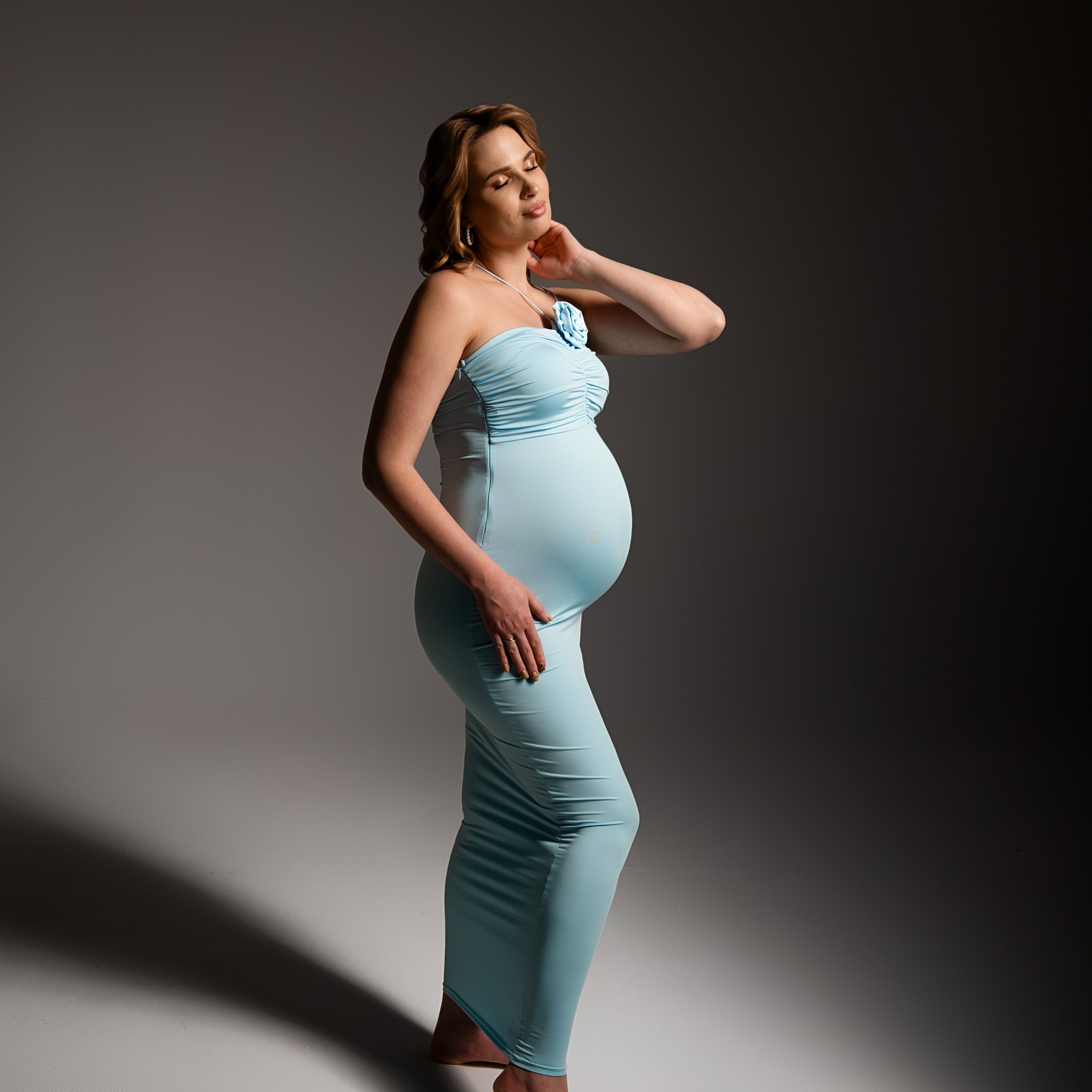 Голубое платье 42-46