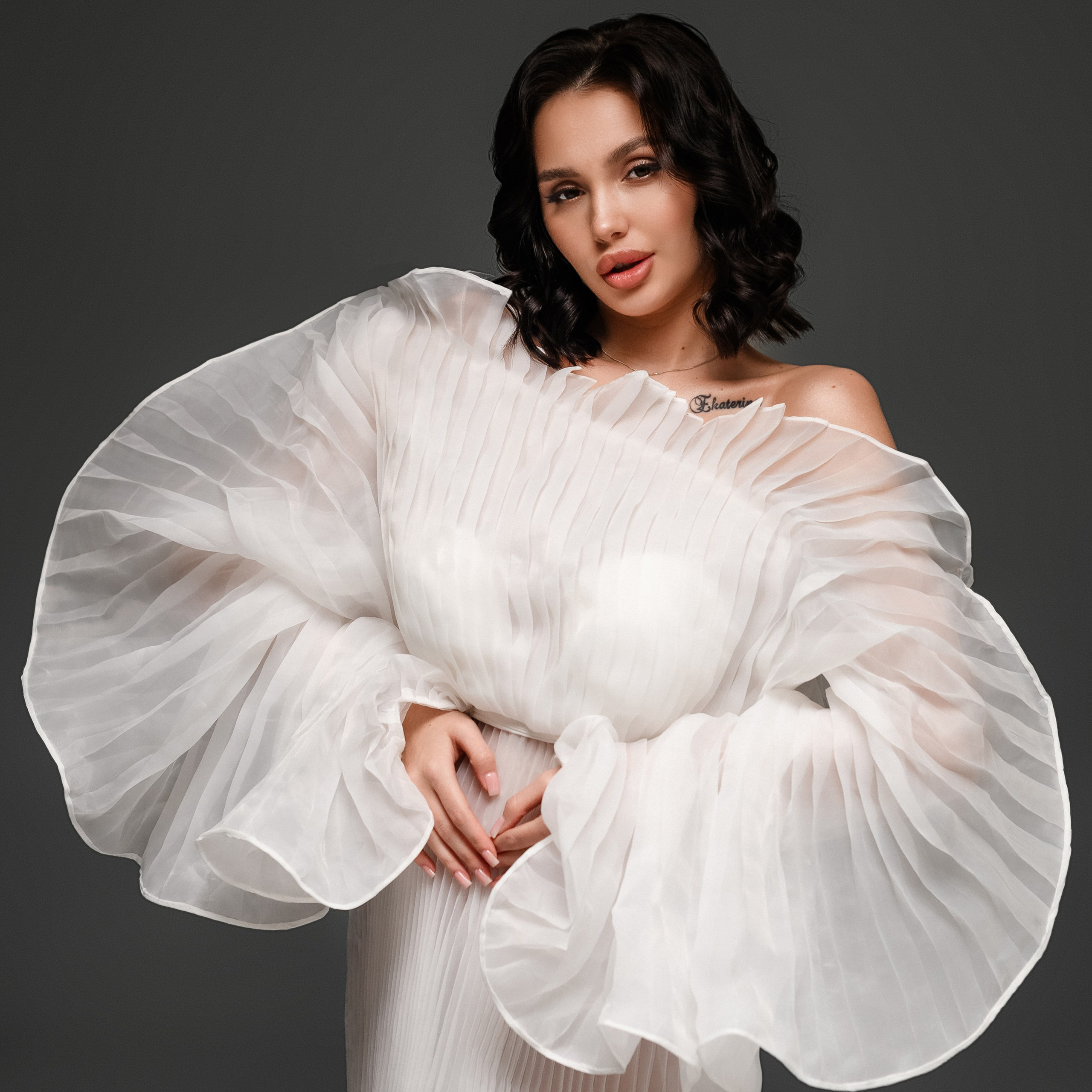 Платье гофре