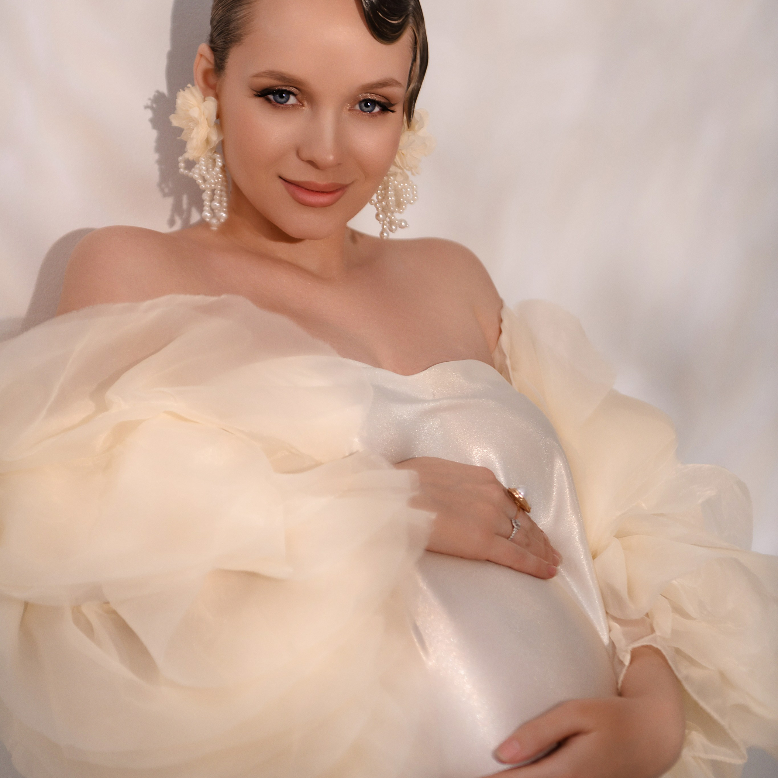 Молочная ткань + накидка