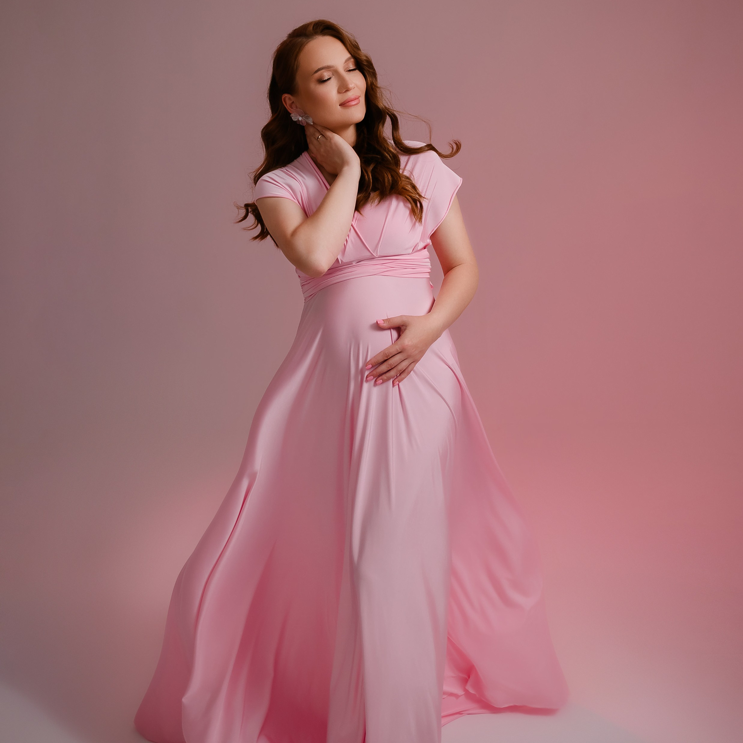 Розовое платье-трансформер