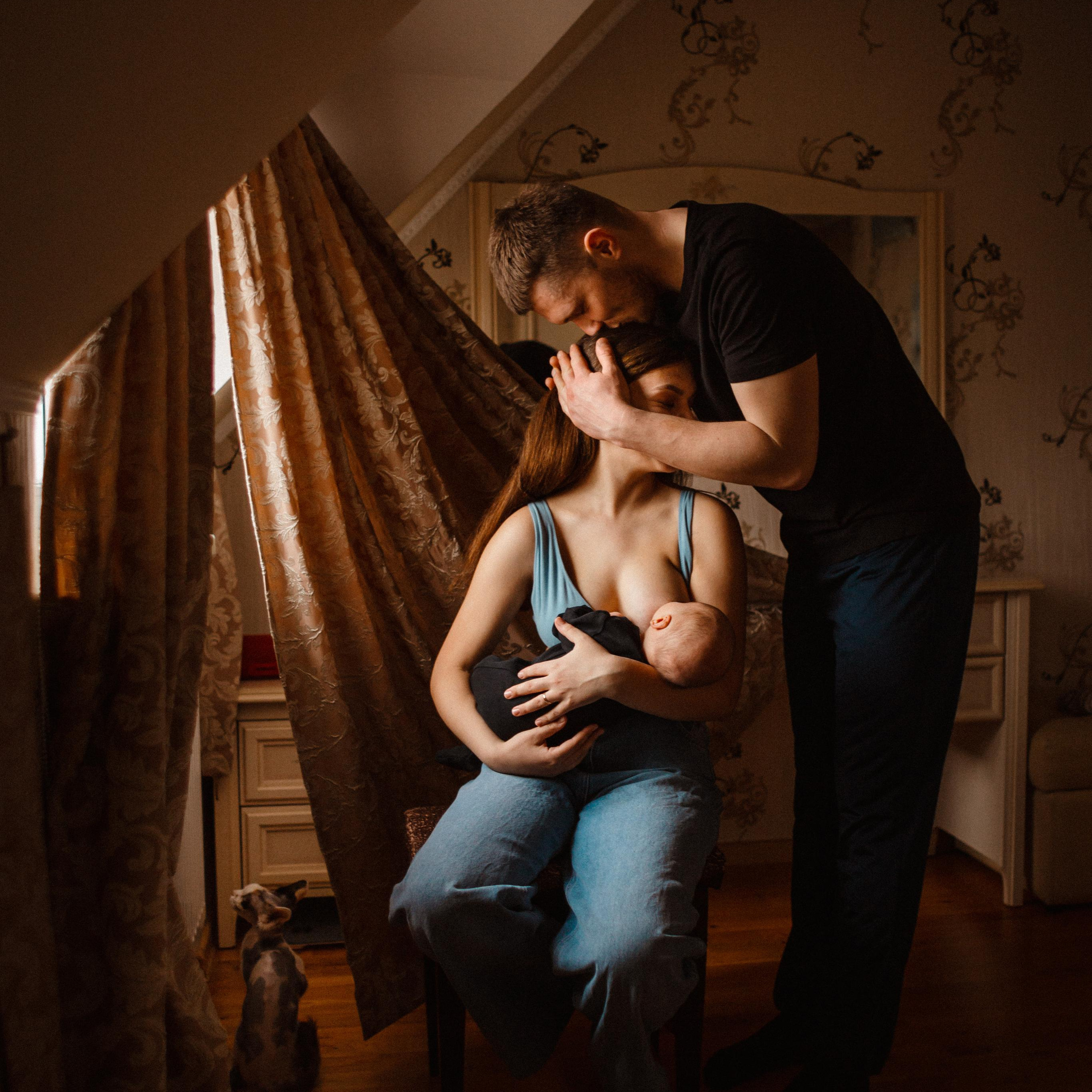 Семейная домашняя фотосессия для Саши, Ани и&nbsp;Эмиля