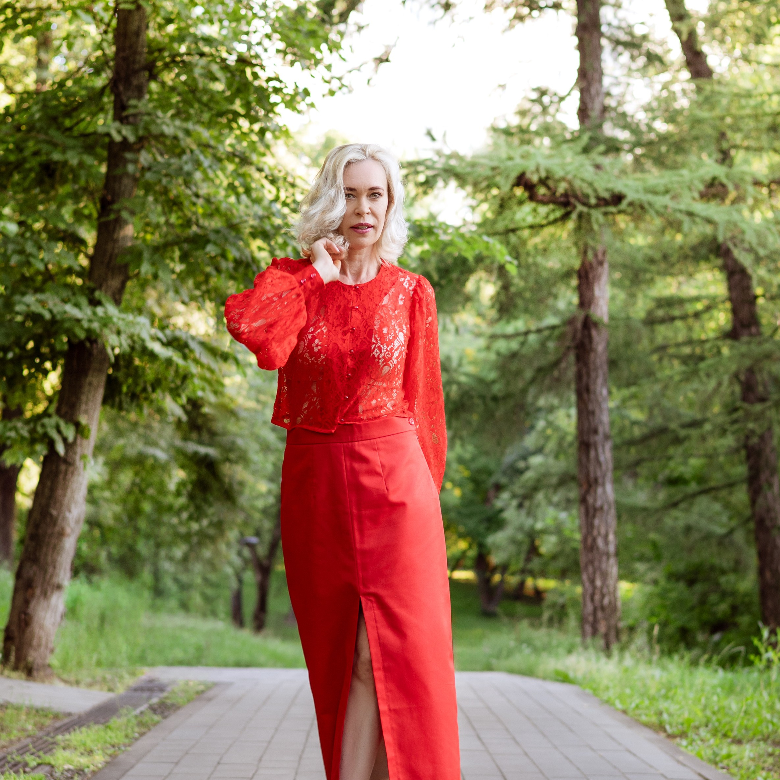 Lady in red