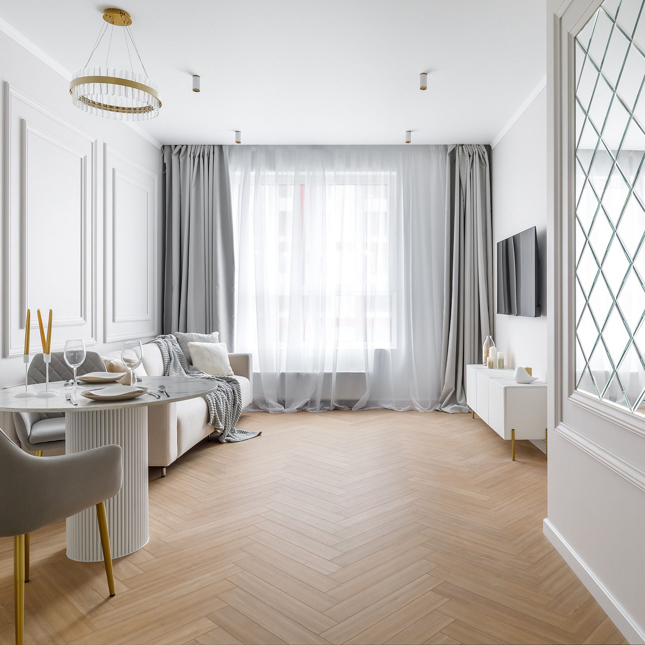 Квартира в светлых тонах для продажи в ЖК Кутузов Град 2