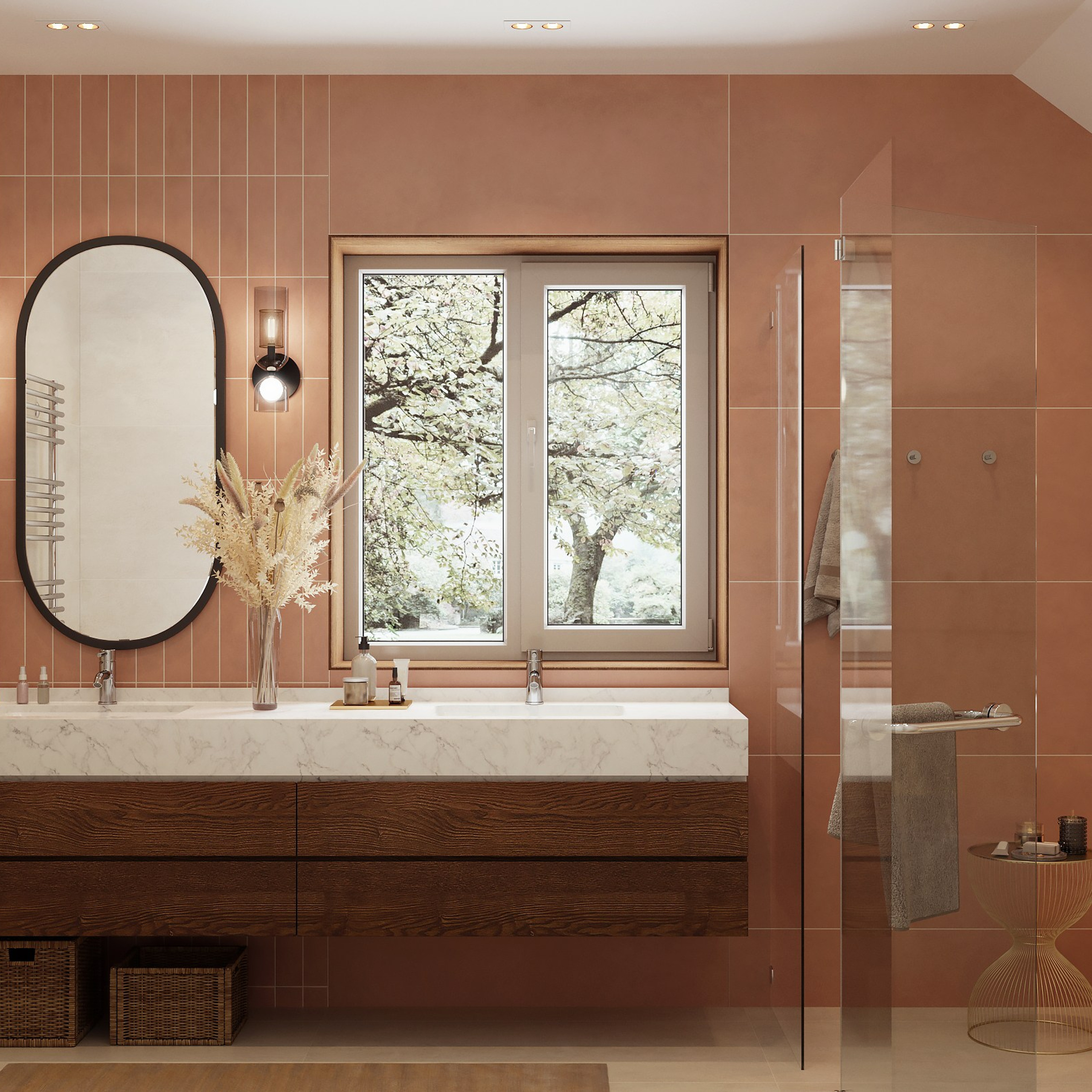 Визуализация ванной комнаты 9 m²