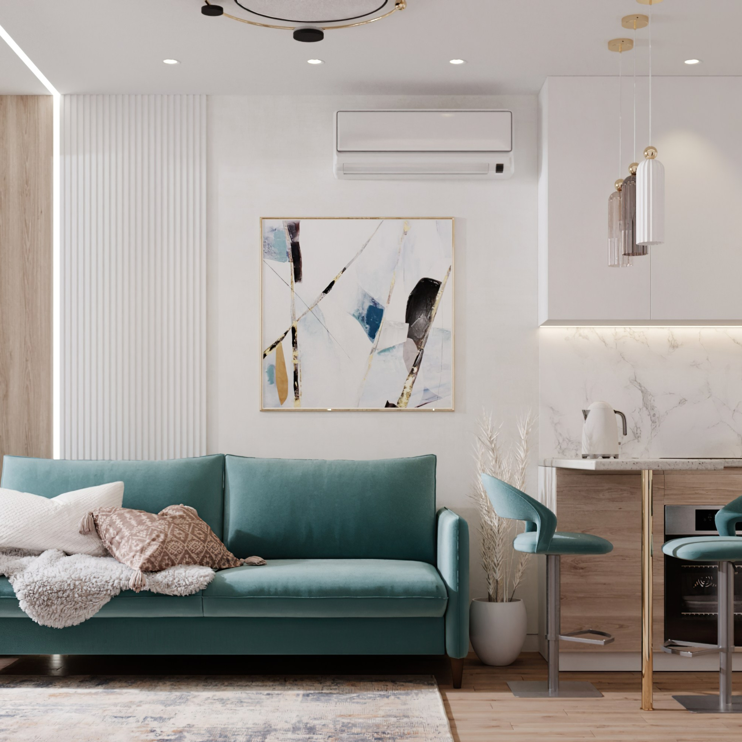 Визуализация квартиры 50 m²