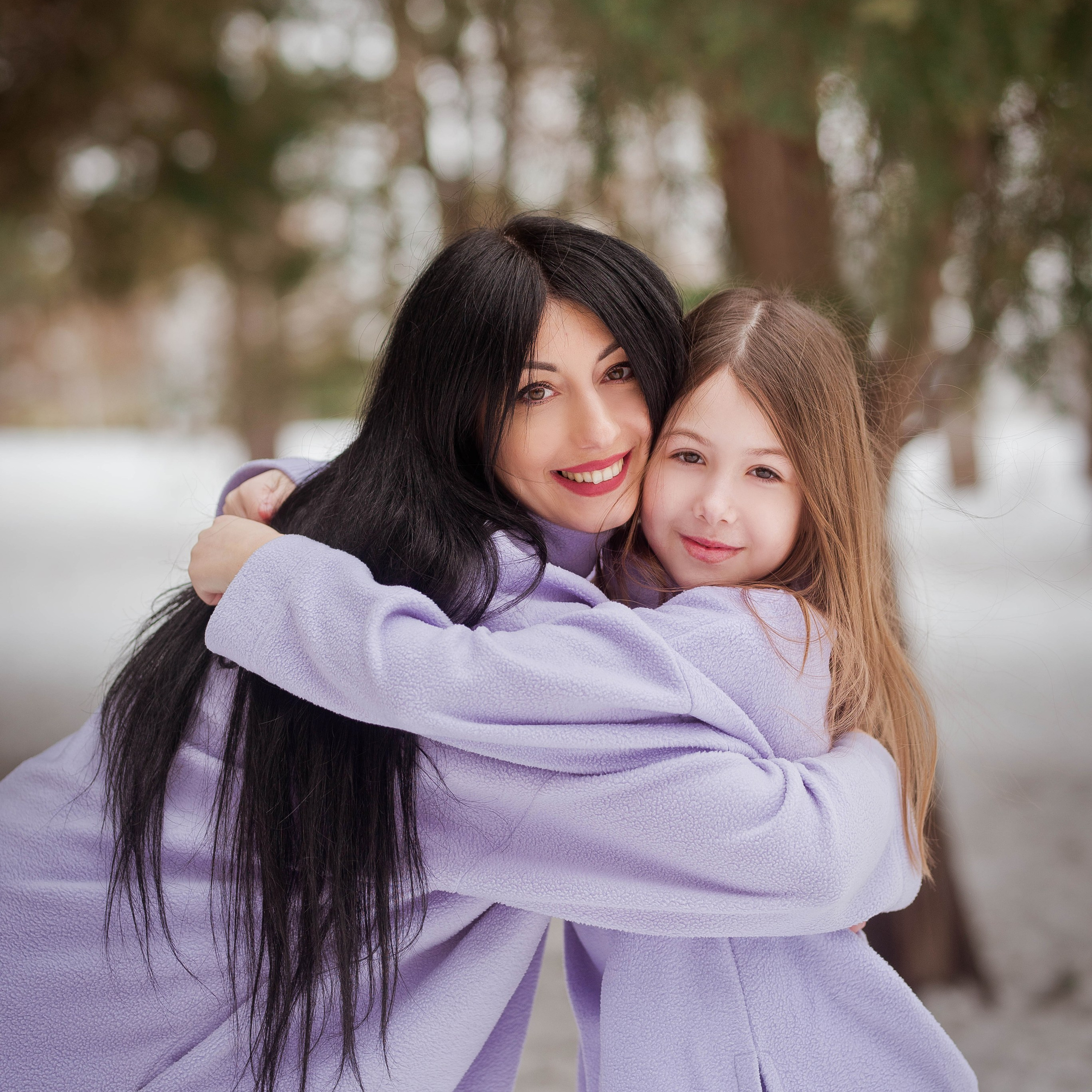 Мама дочь зима