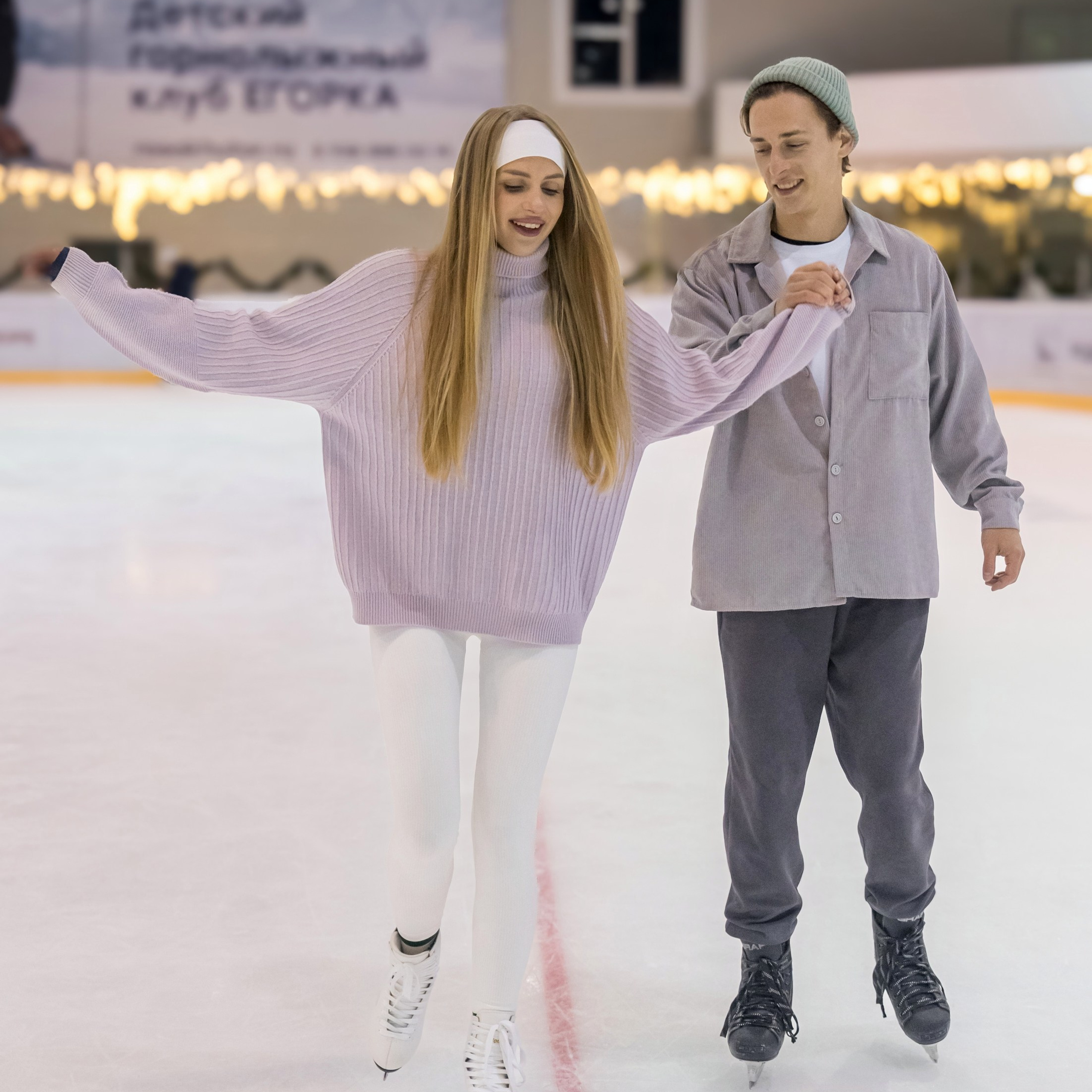 Контент съемка на катке для курорта Роза Хутор