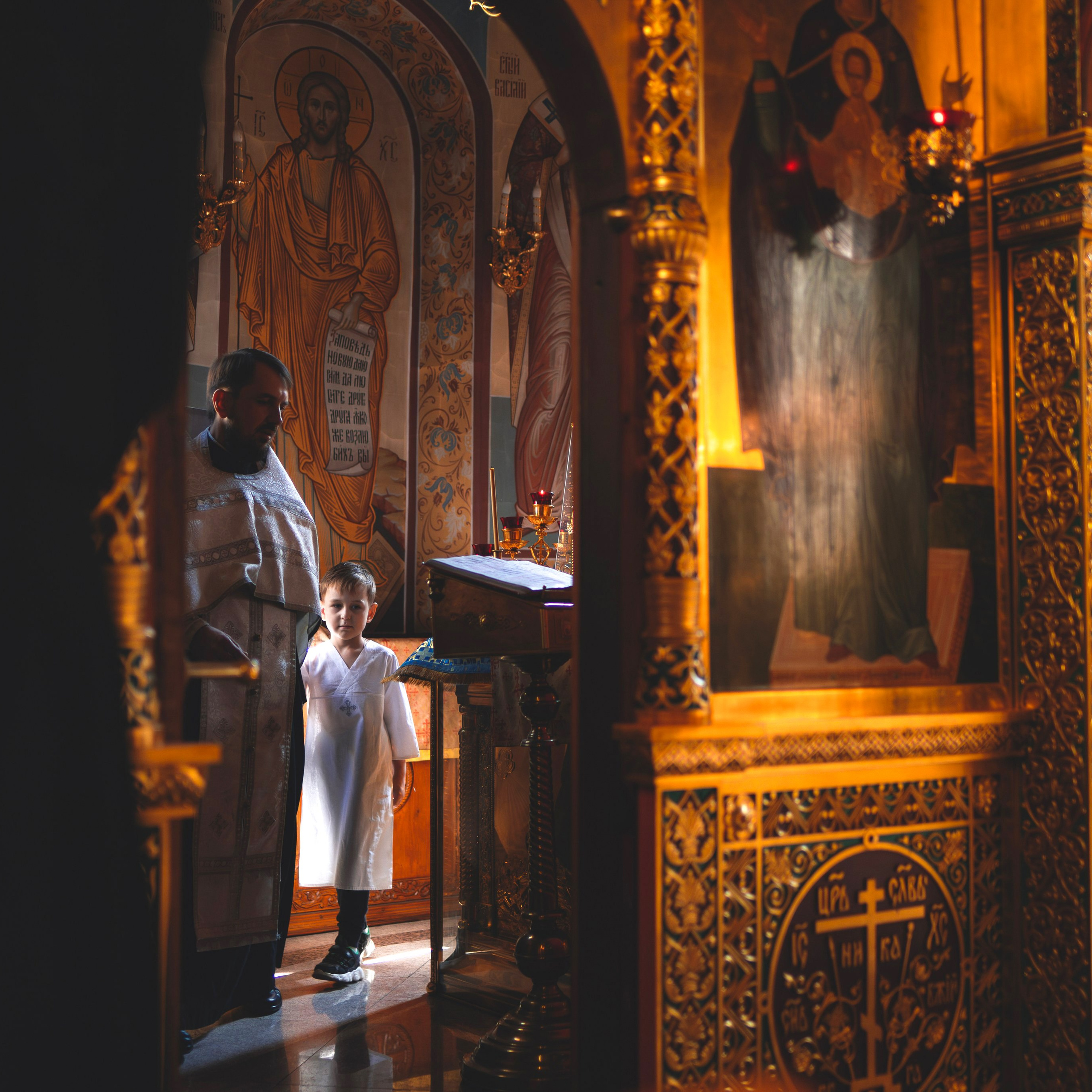 Таинство Крещения в Храме Сергия Радонежского. Семейный фотограф в Москве 📸