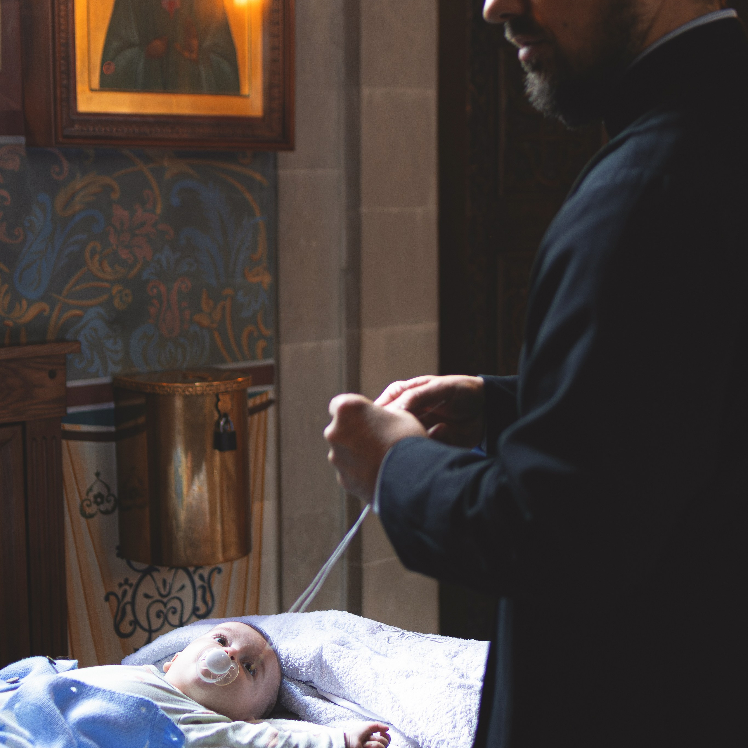 Съёмка Таинства Ивана в храме на Окской. Семейный фотограф в Москве 📸