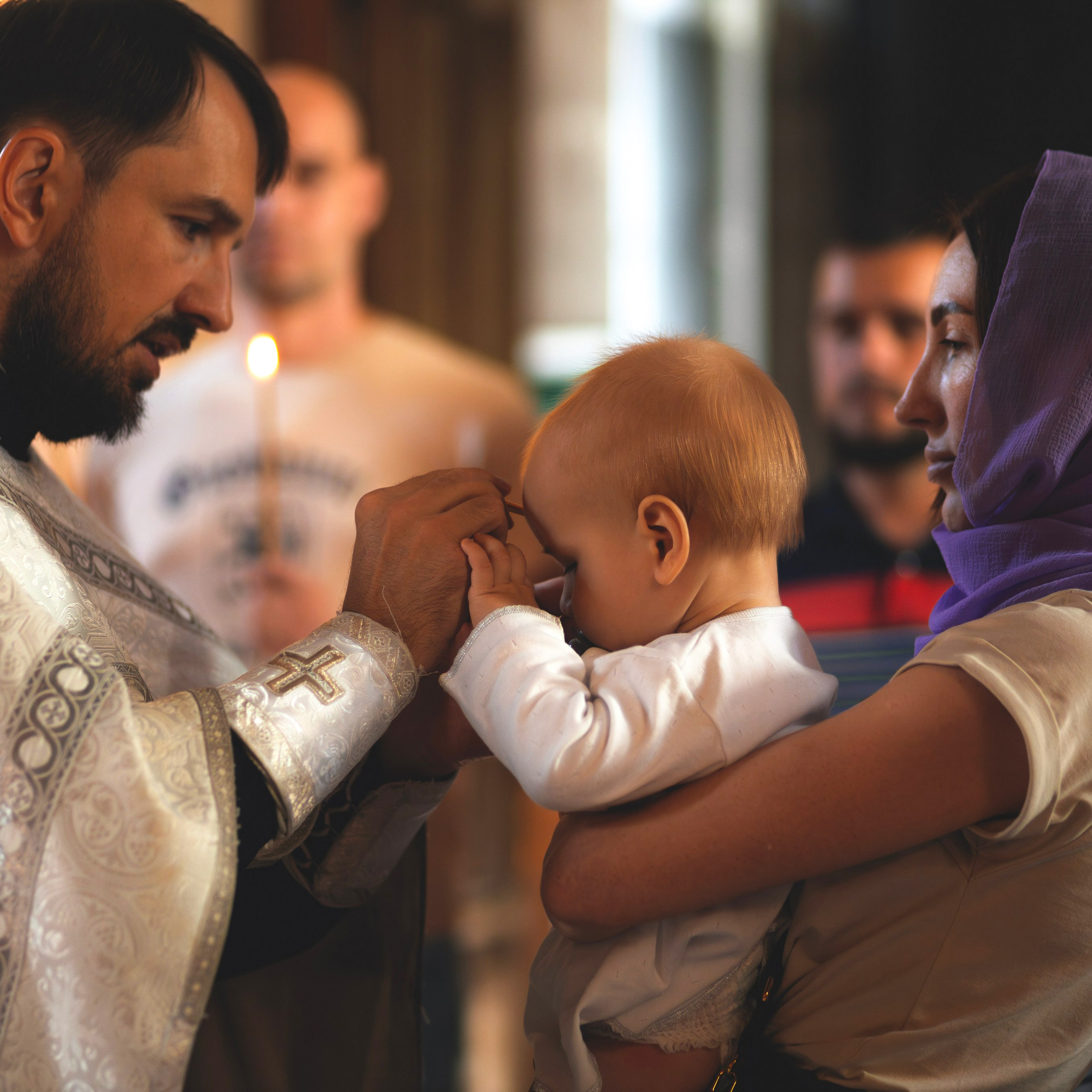 Таинство Крещения в Храме Сергия Радонежского. Семейный фотограф в Москве 📸