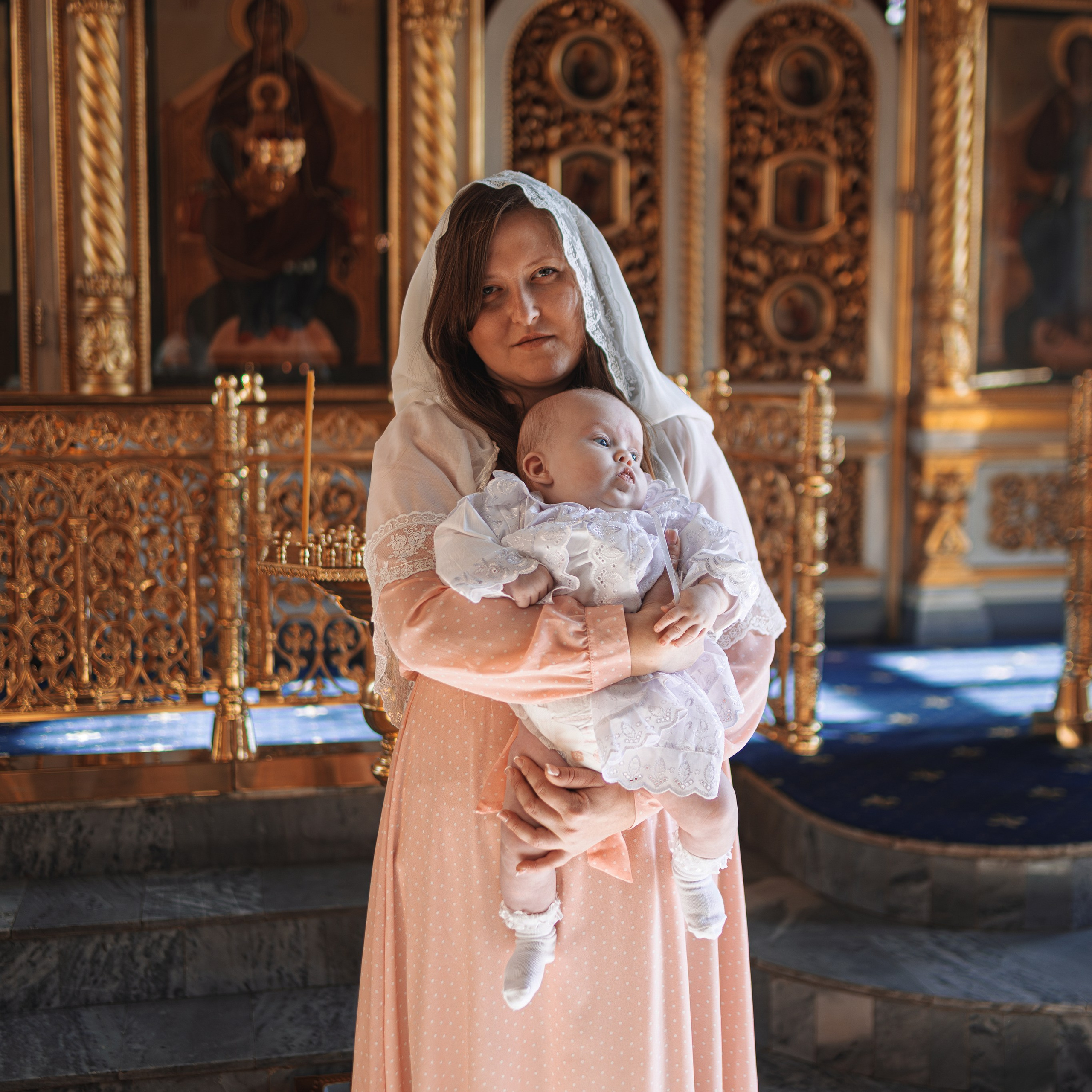 Фотосъёмка крещения в Митине, Храм Рождества Христова. Семейный фотограф в Москве 📸