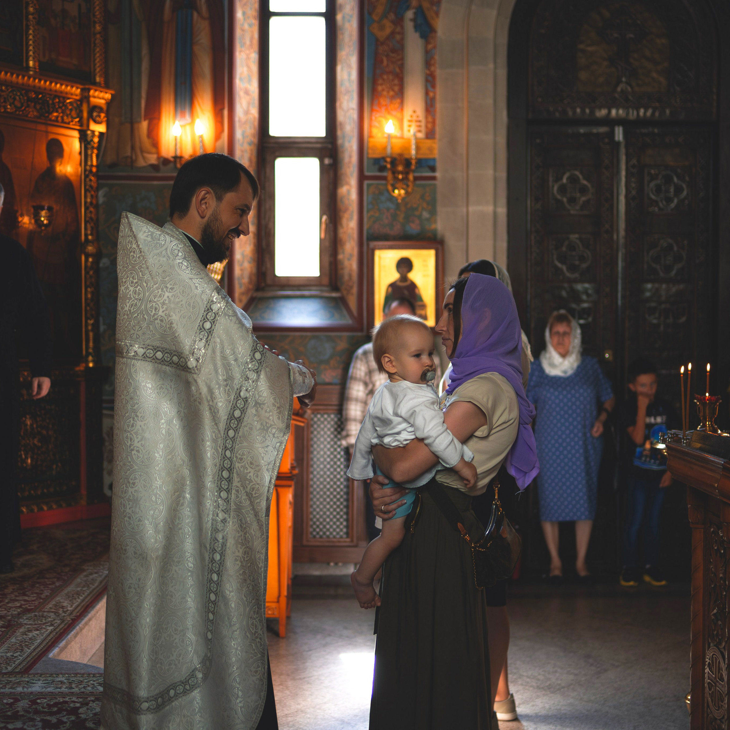 Таинство Крещения в Храме Сергия Радонежского. Семейный фотограф в Москве 📸