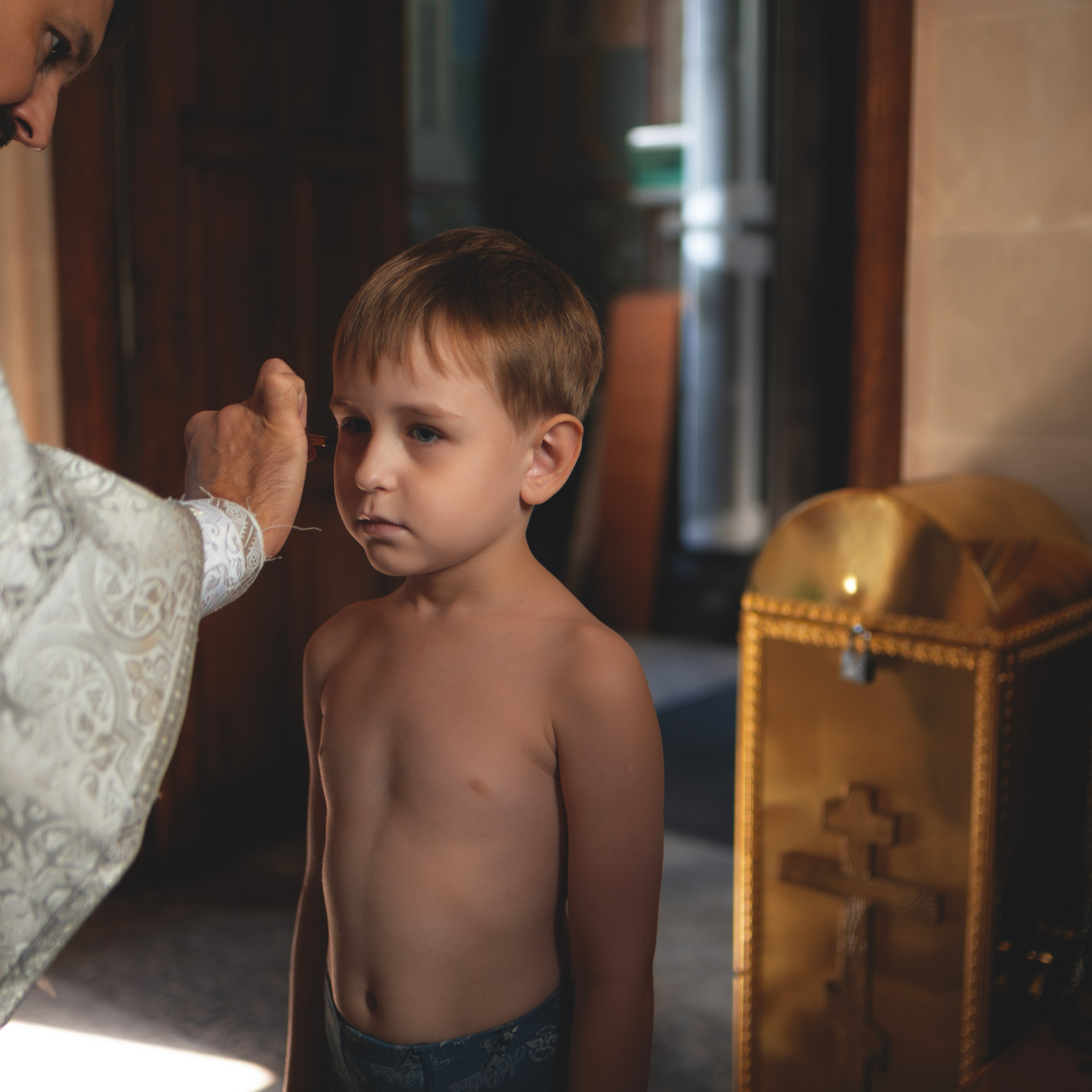 Таинство Крещения в Храме Сергия Радонежского. Семейный фотограф в Москве 📸