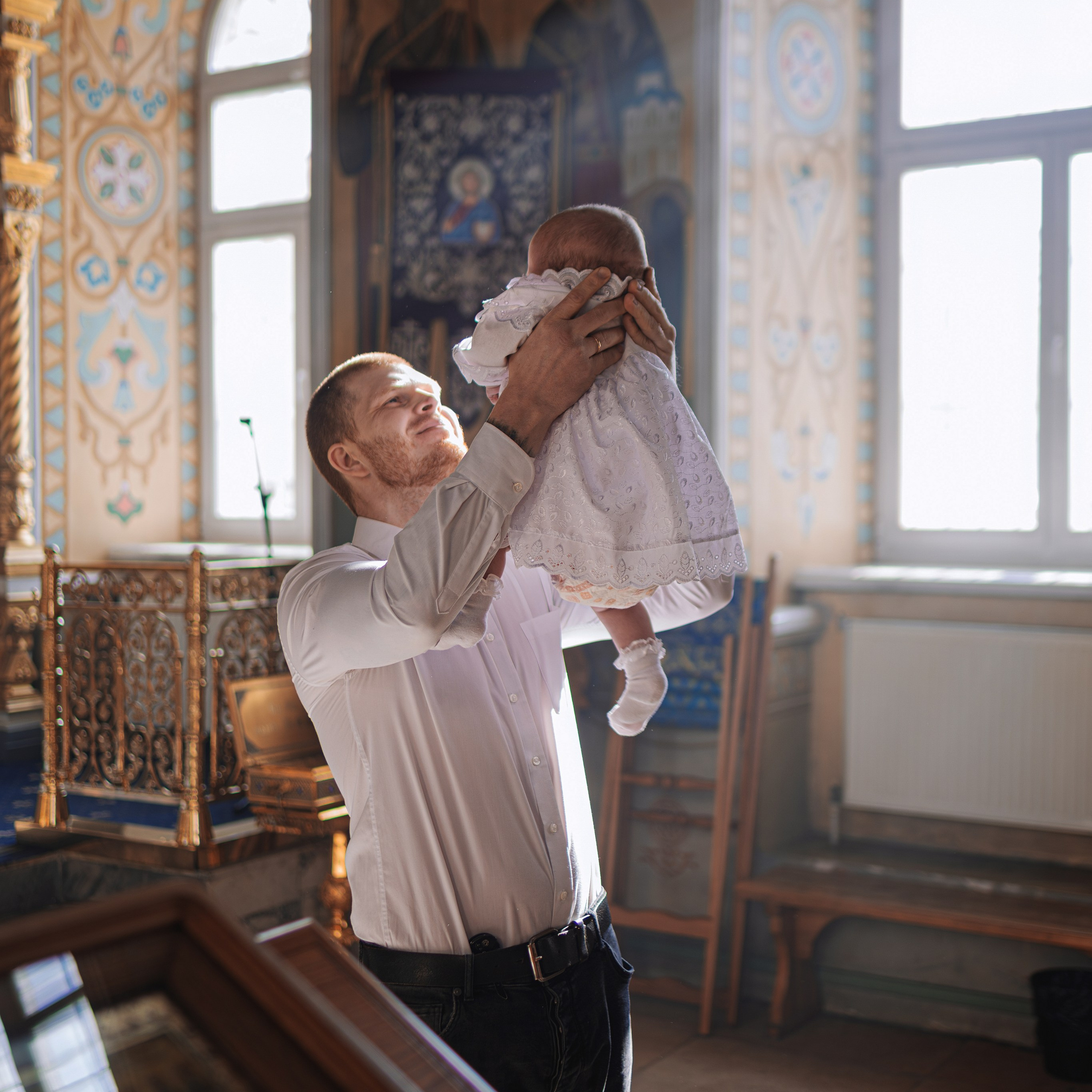 Фотосъёмка крещения в Митине, Храм Рождества Христова. Семейный фотограф в Москве 📸