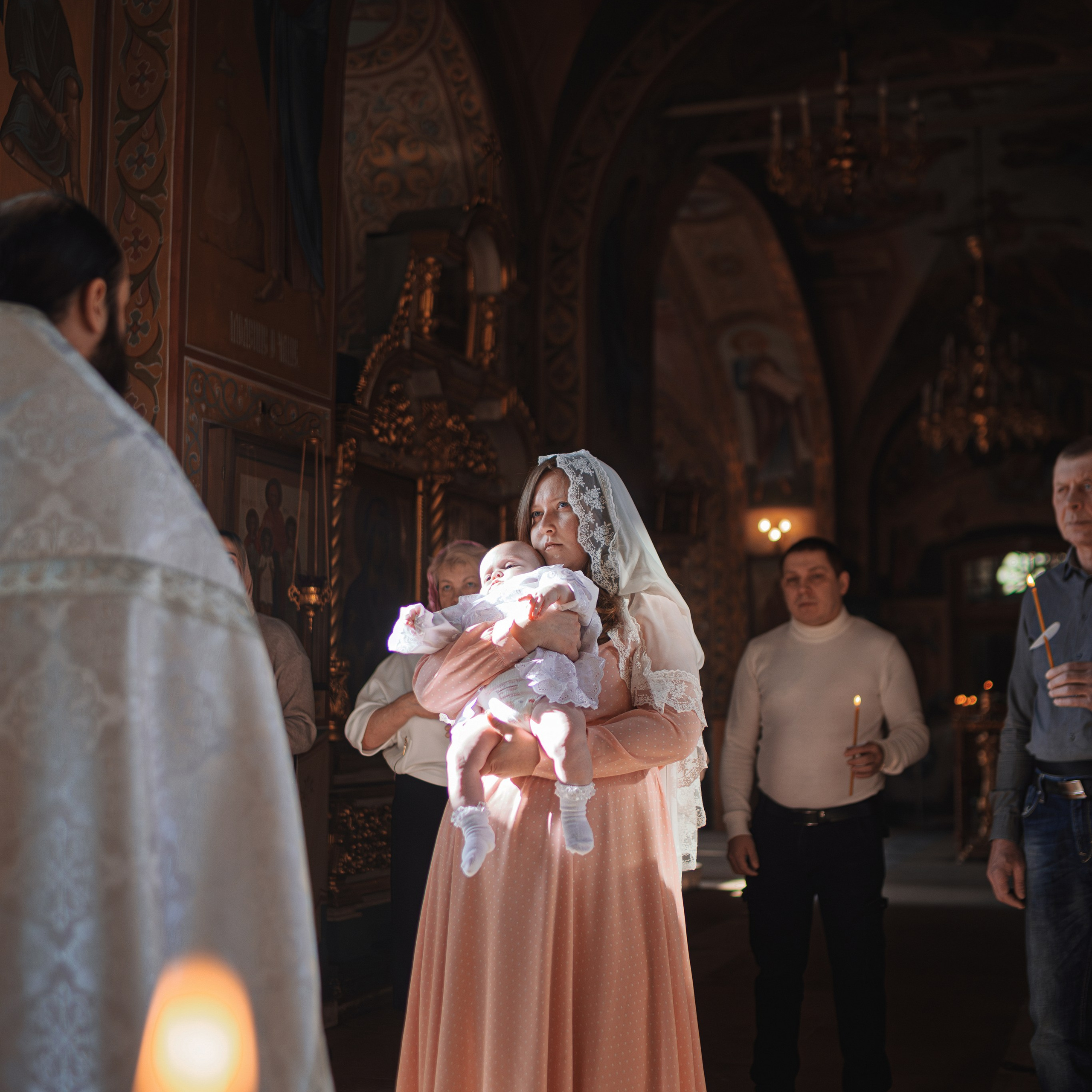 Фотосъёмка крещения в Митине, Храм Рождества Христова. Семейный фотограф в Москве 📸