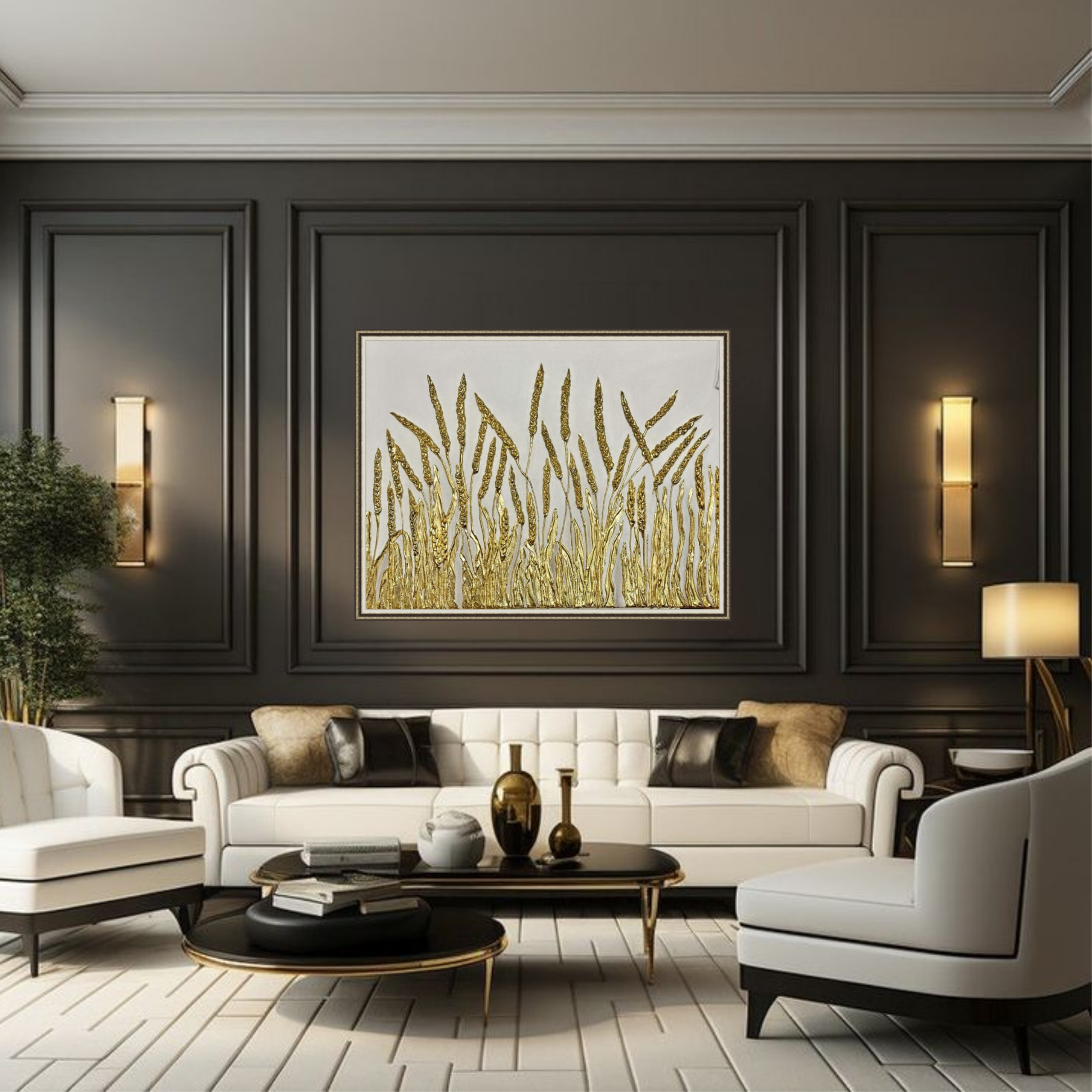 GOLDEN EARS 18.500 RUB. Купить premium art, интерьерные картины в интернет-магазине MONA