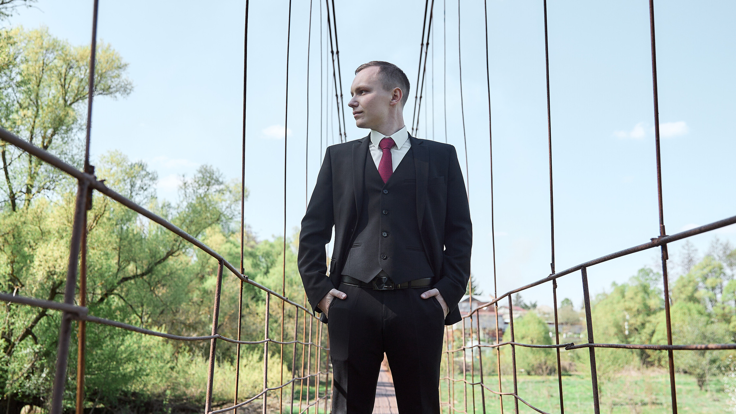 Подвесной мост в Стрелице. Свадебный и семейный фотограф в Воронеже Алексей Мешалкин