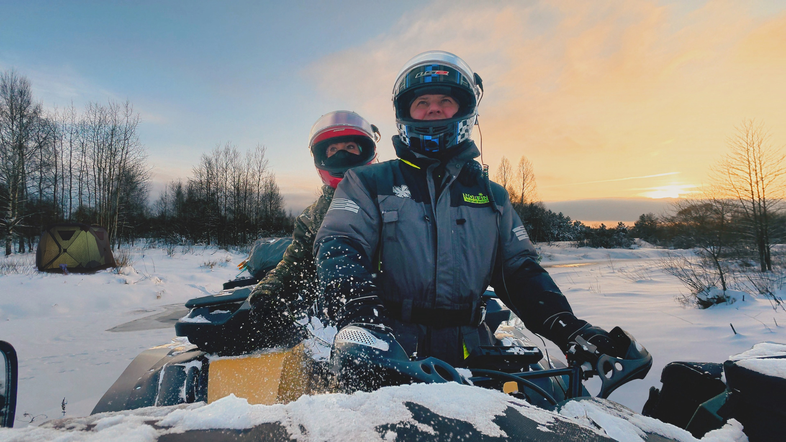 По снежной целине, на слияние рек, с ночевкой в палатке