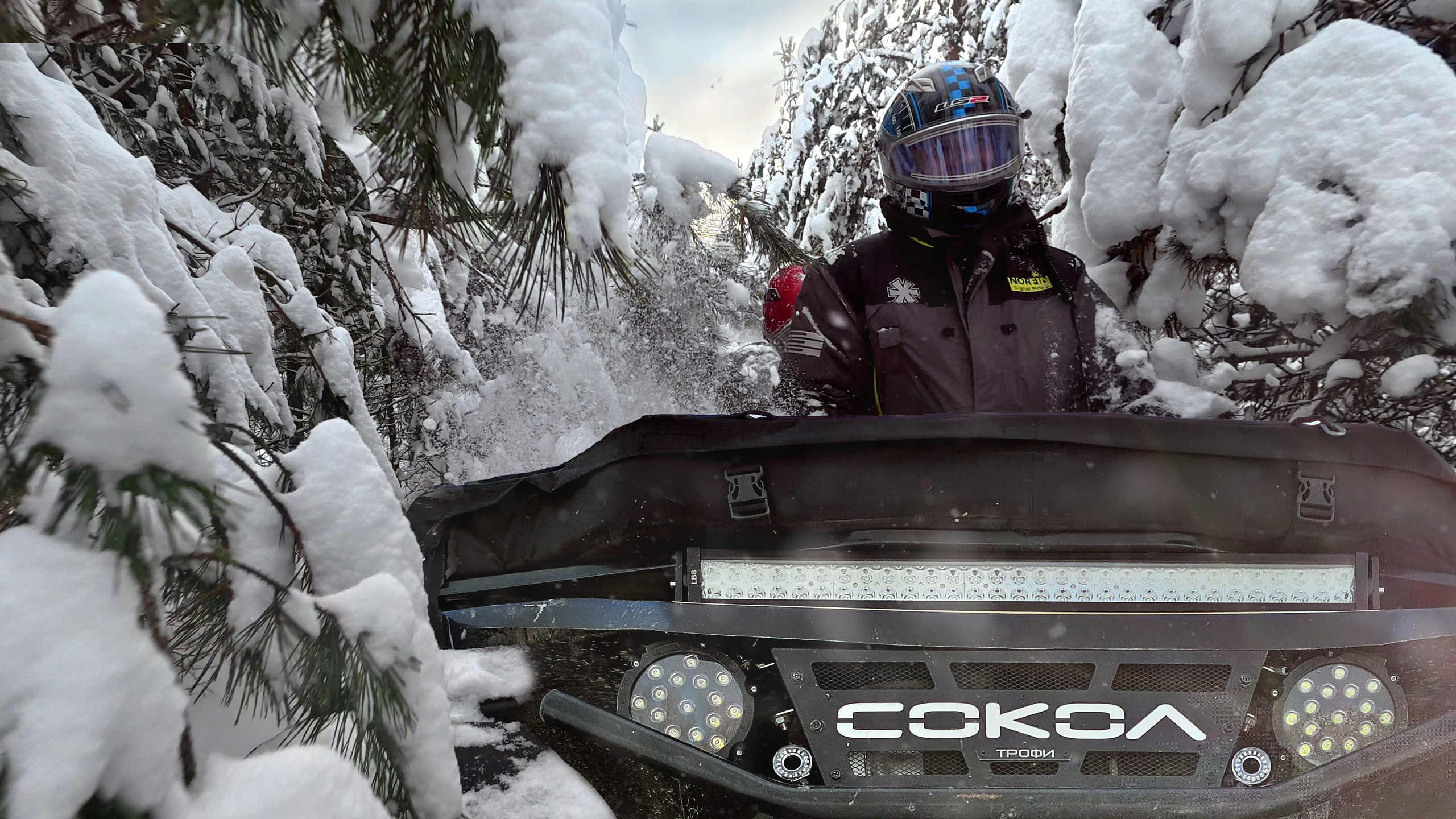 По снежной целине, на слияние рек, с ночевкой в палатке