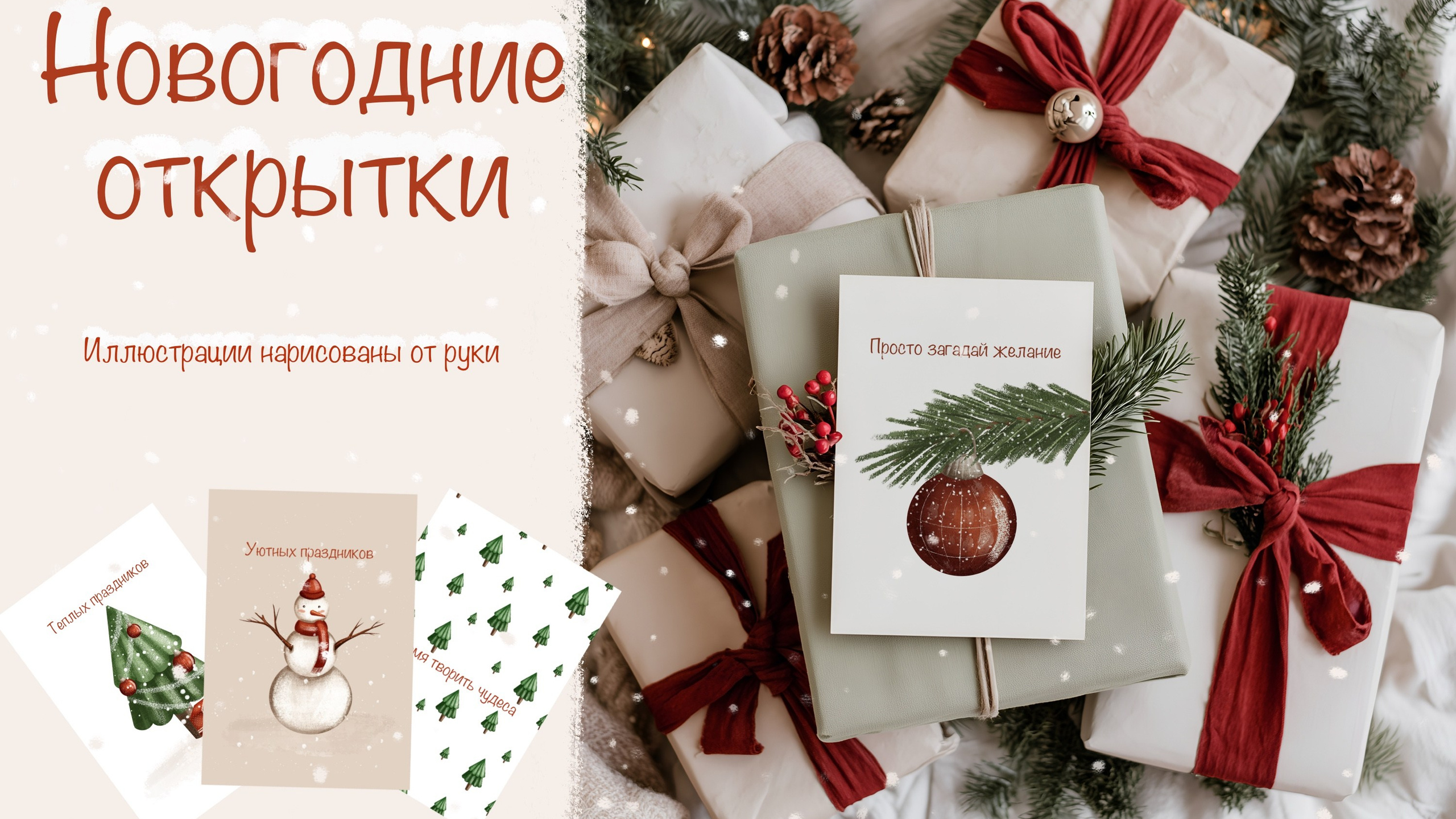 Новогодний набор открыток