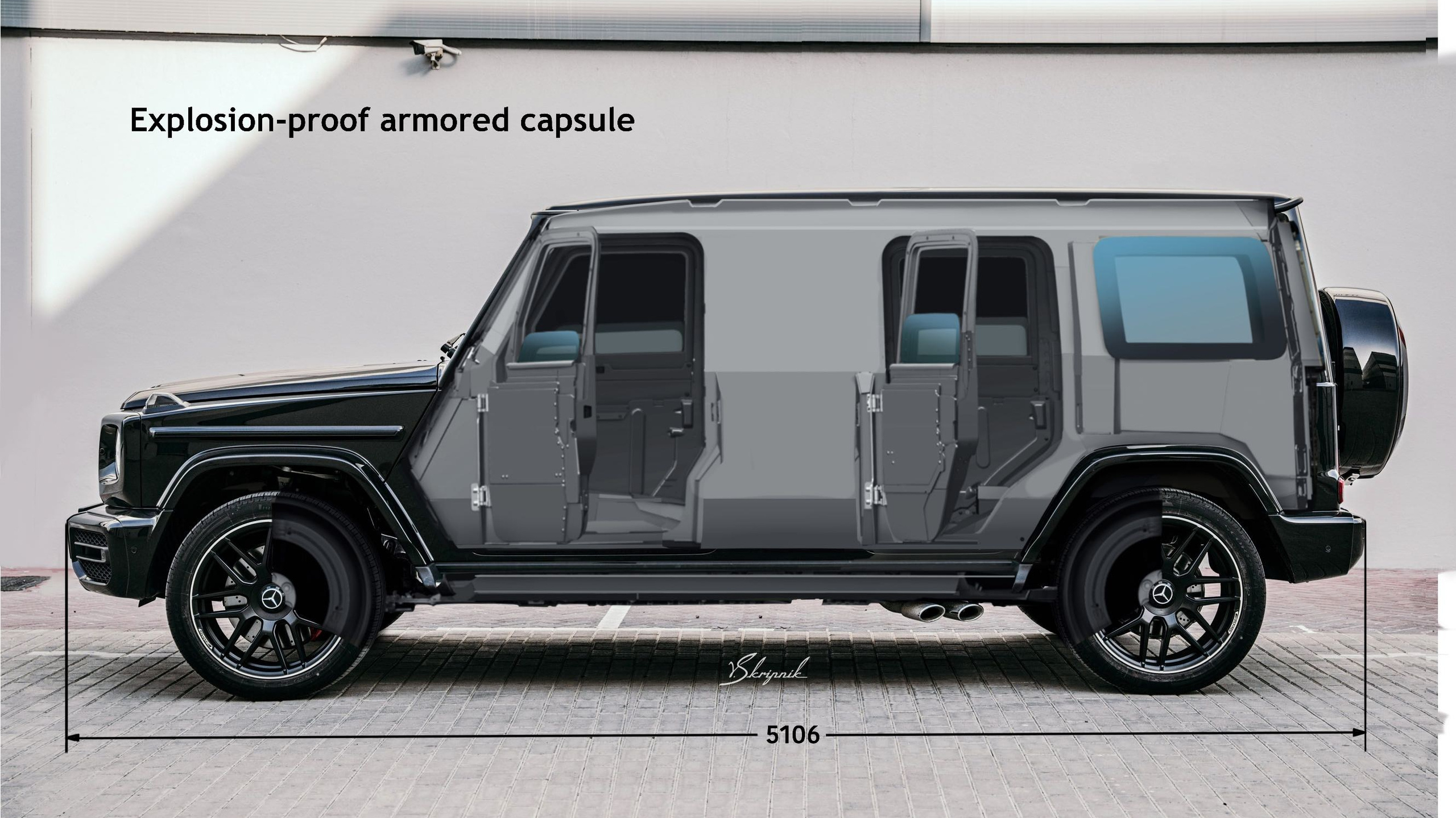 Mercedes G-class +500mm and Armored