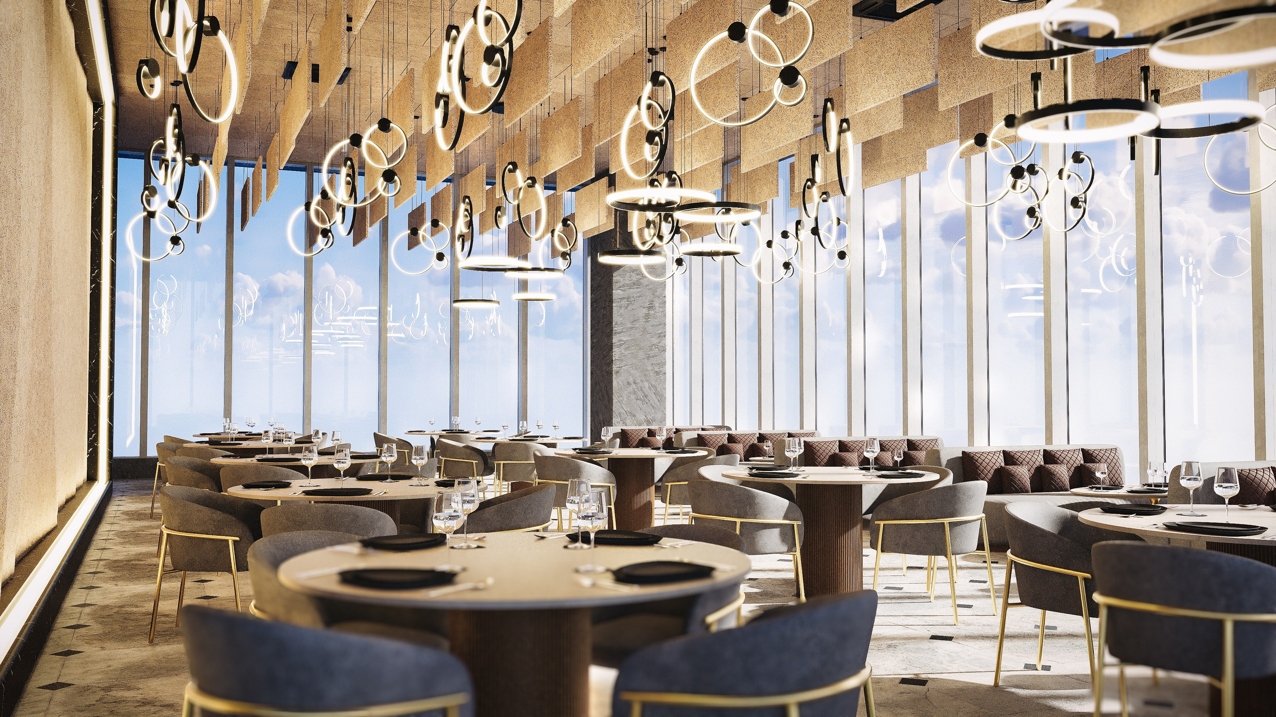 Визуализация фибролитовых панелей в интерьере 2