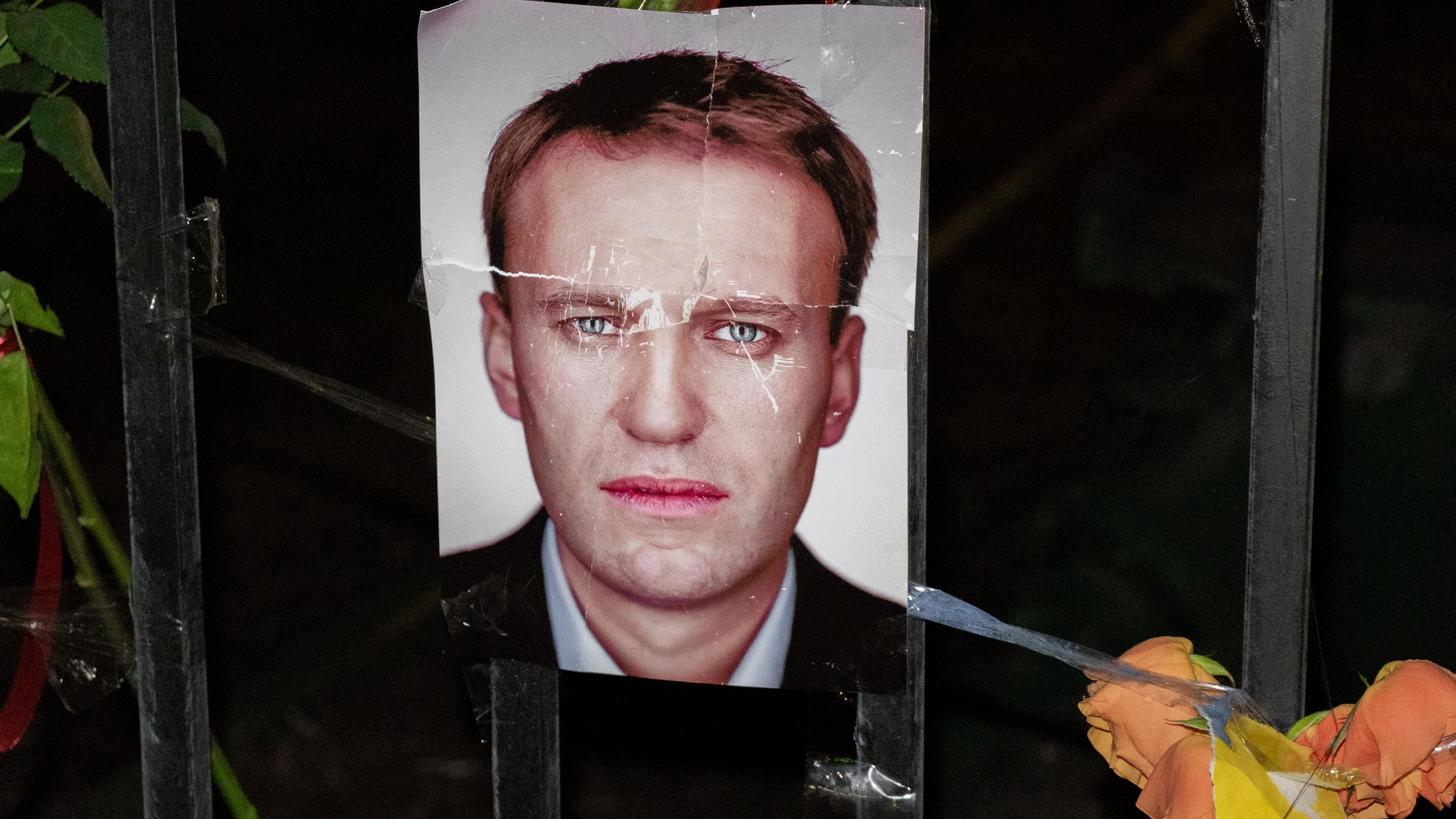 A picket in honor of the anniversary of Alexei Navalny's death