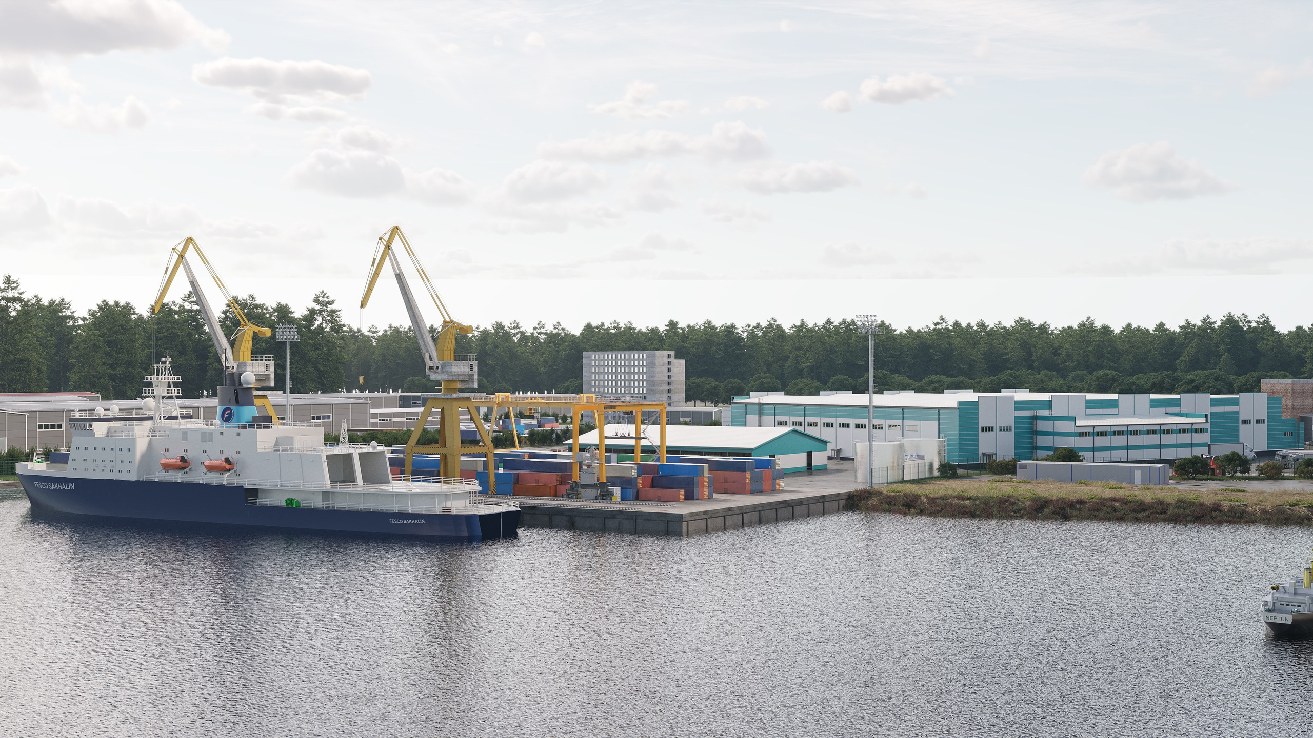 Порт с причалом, Мурманск