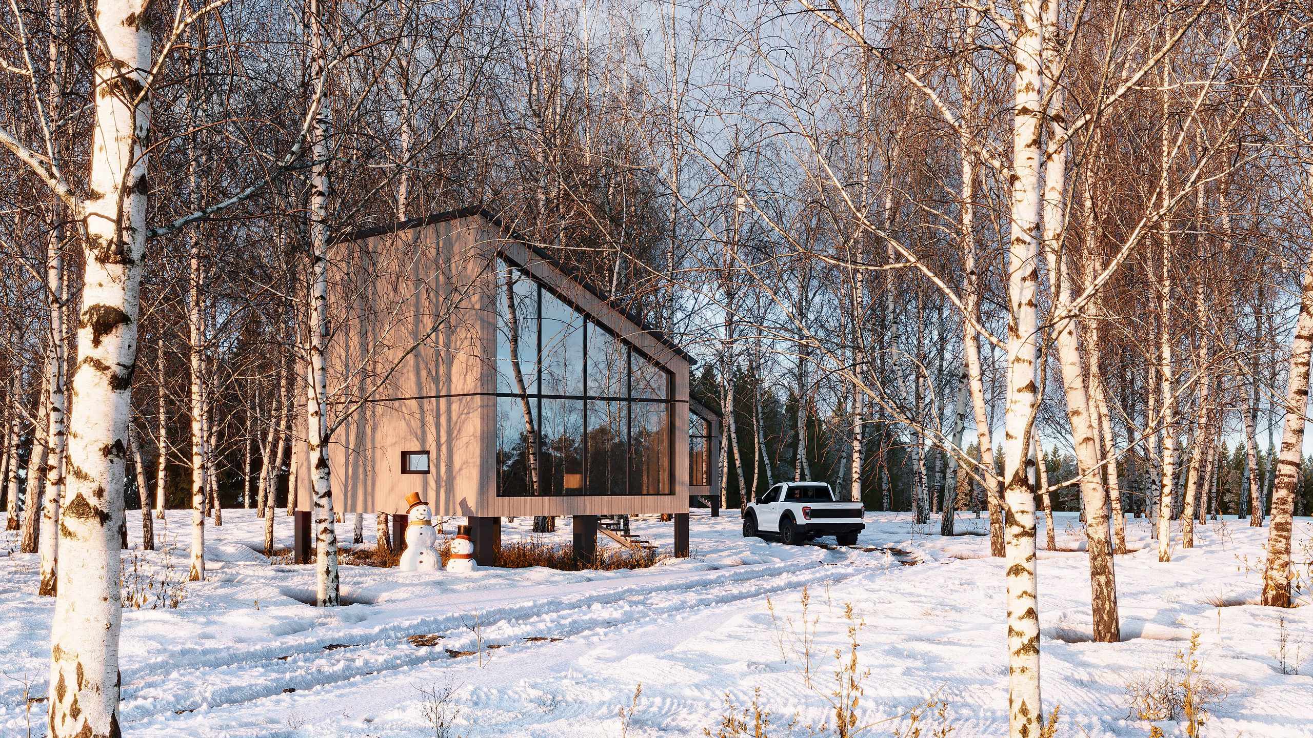 Winter country house