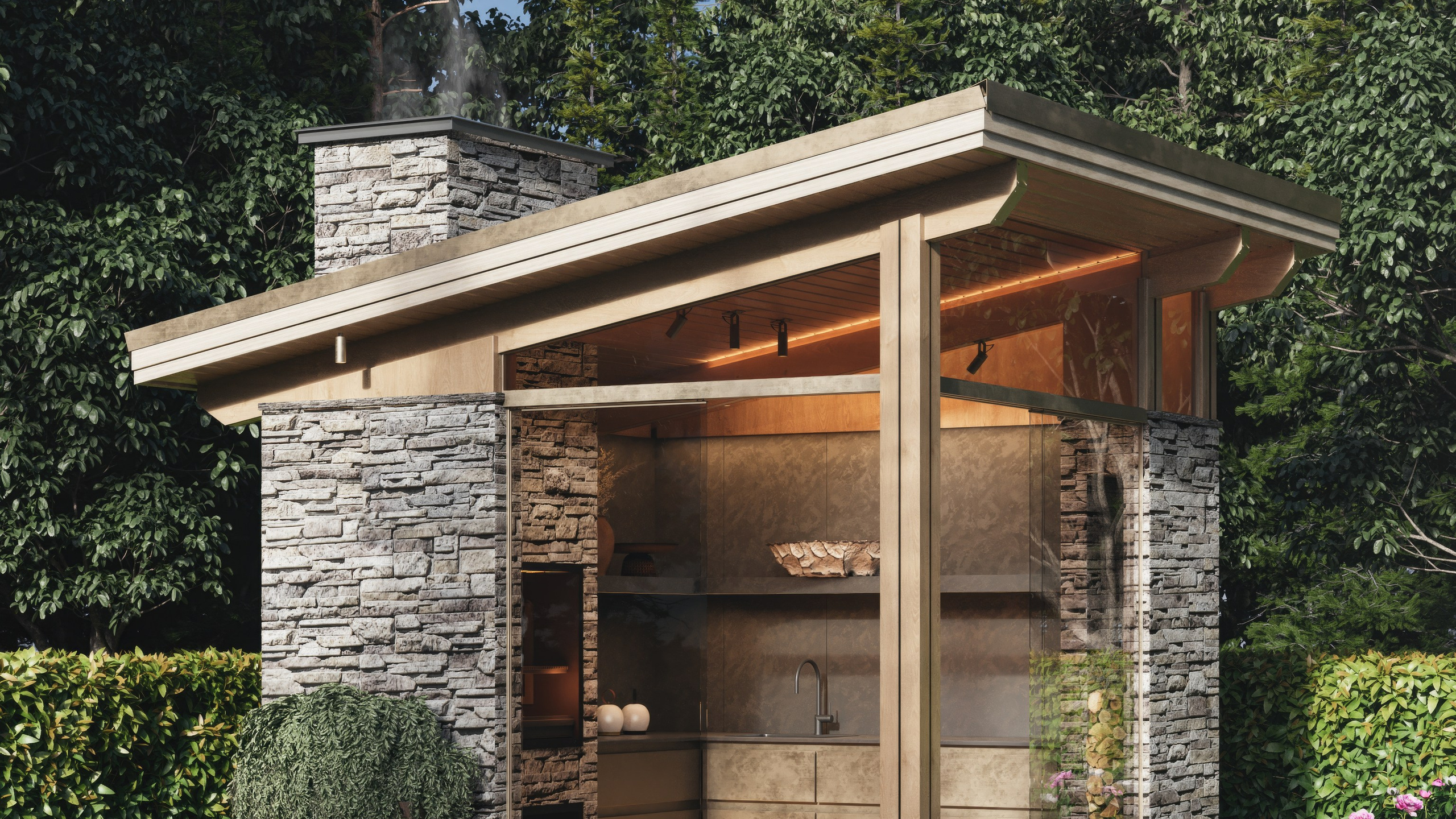 Беседка с грилем